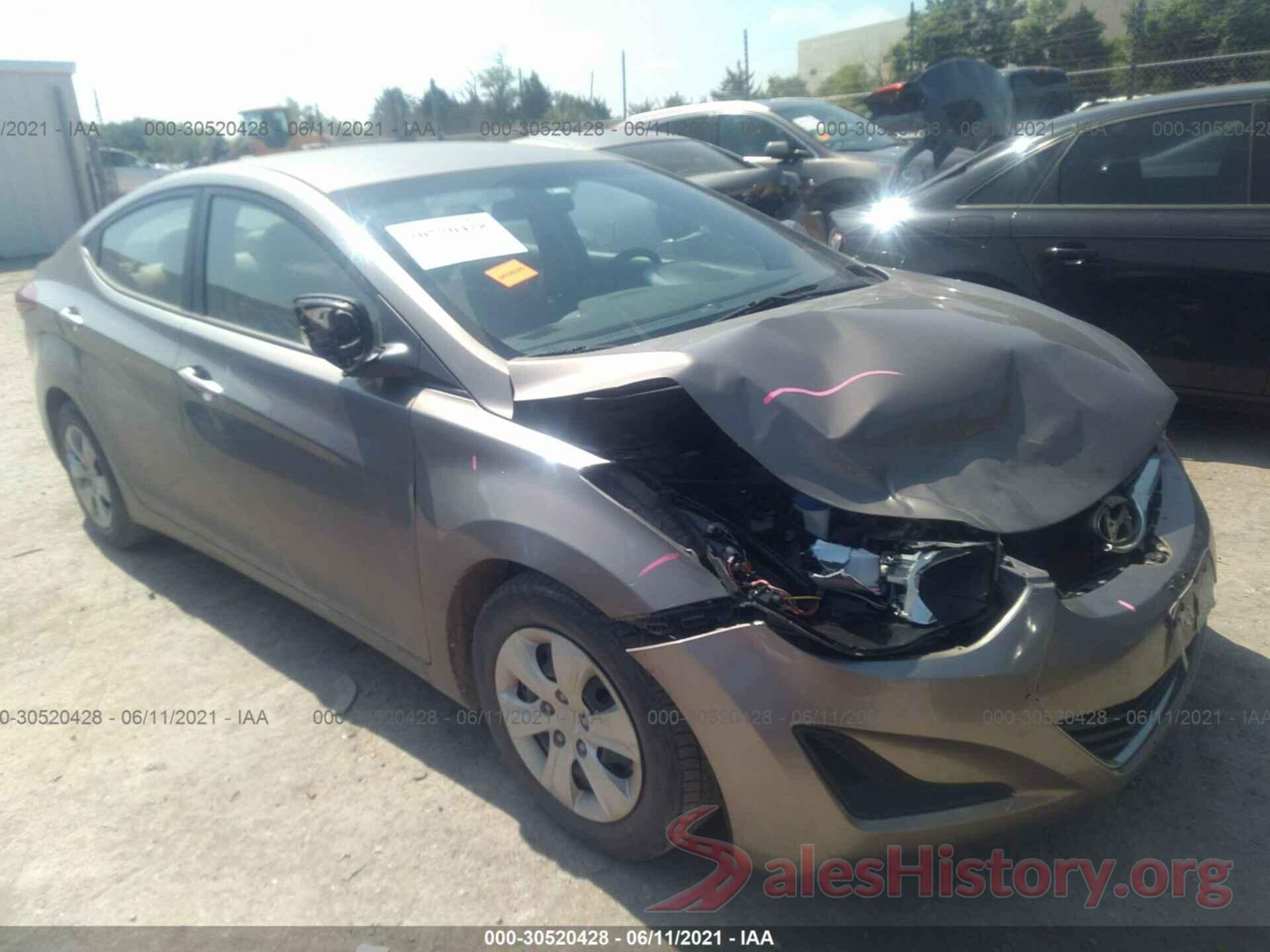 5NPDH4AE2GH693453 2016 HYUNDAI ELANTRA