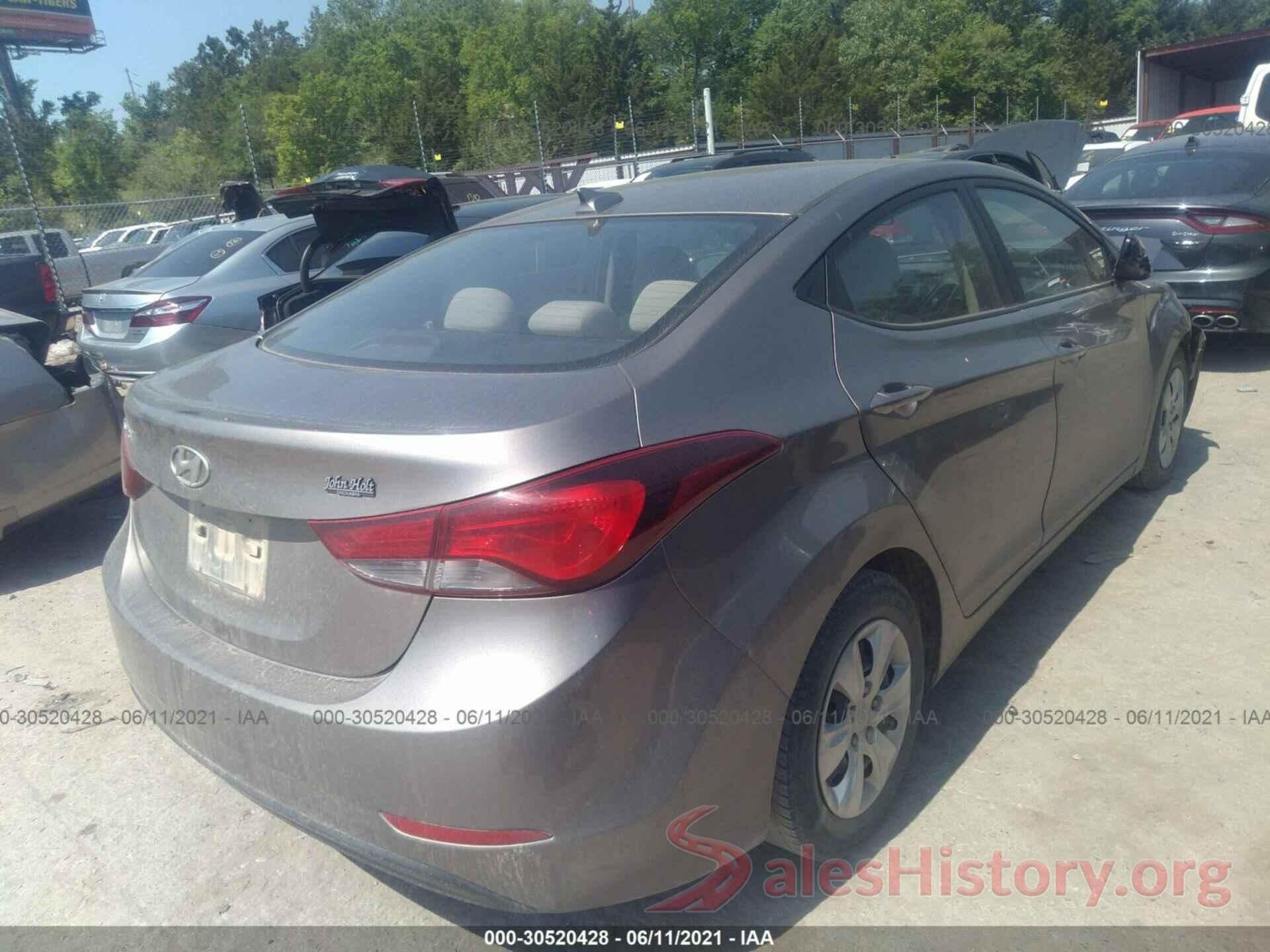 5NPDH4AE2GH693453 2016 HYUNDAI ELANTRA