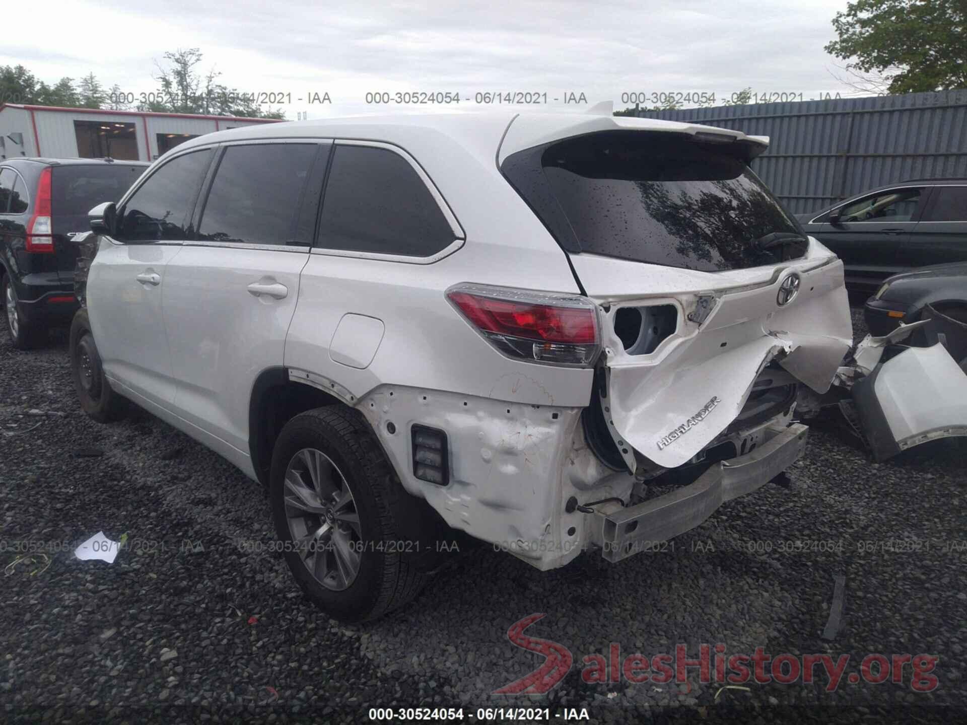 5TDZKRFH3GS163526 2016 TOYOTA HIGHLANDER