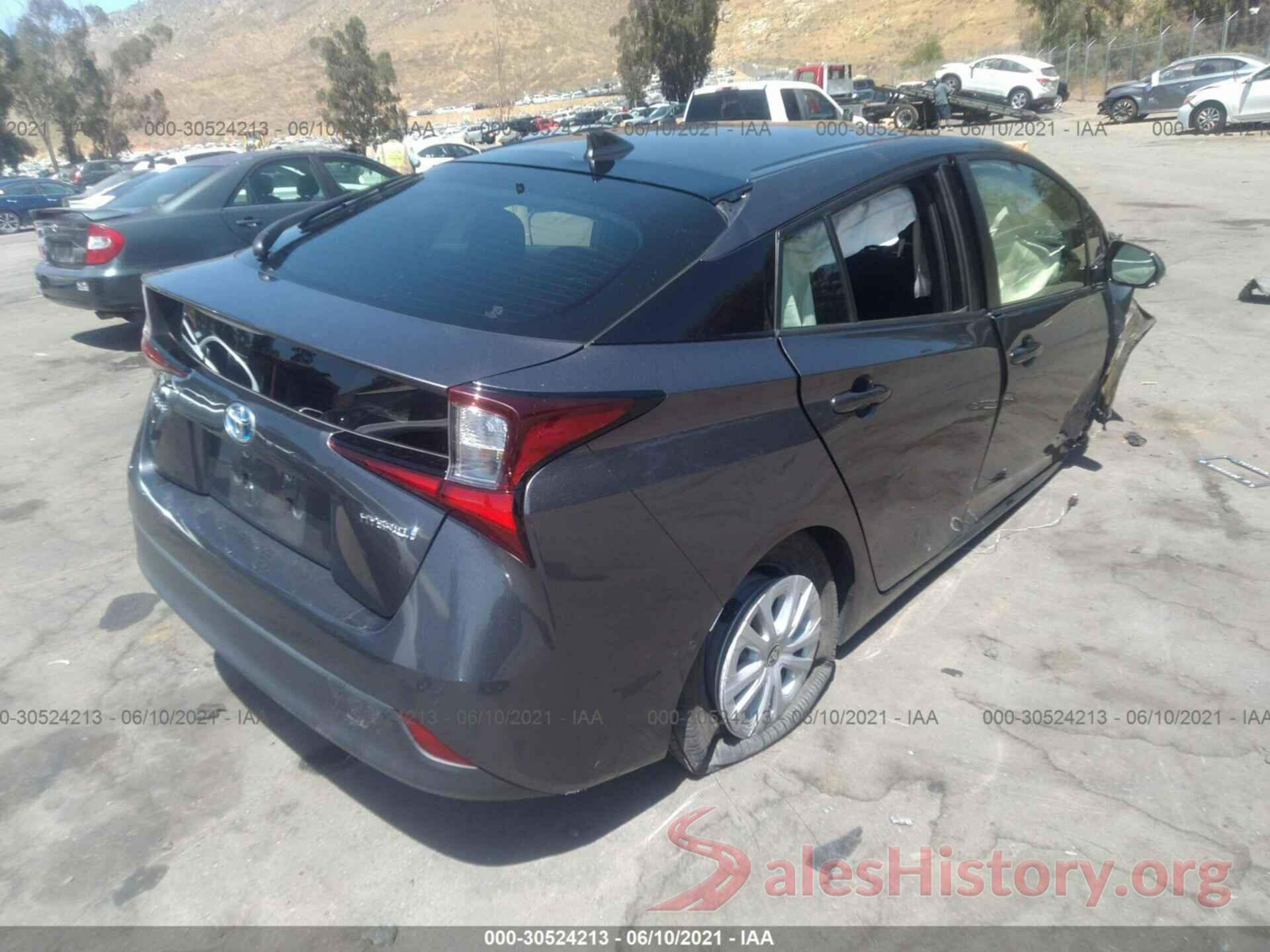 JTDKARFU9K3087418 2019 TOYOTA PRIUS