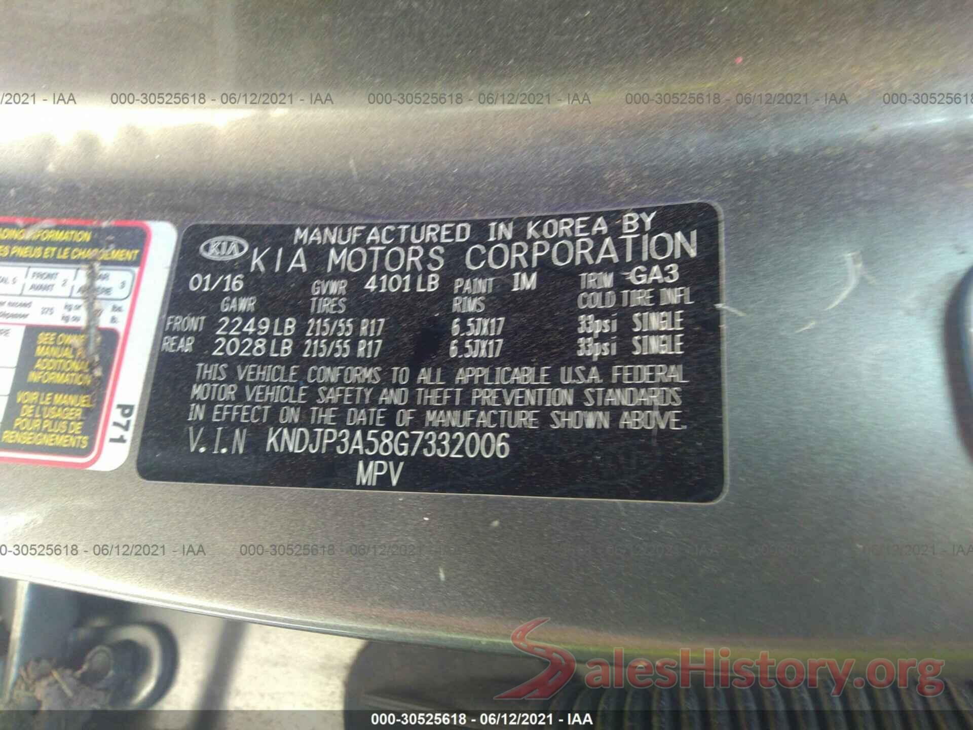 KNDJP3A58G7332006 2016 KIA SOUL