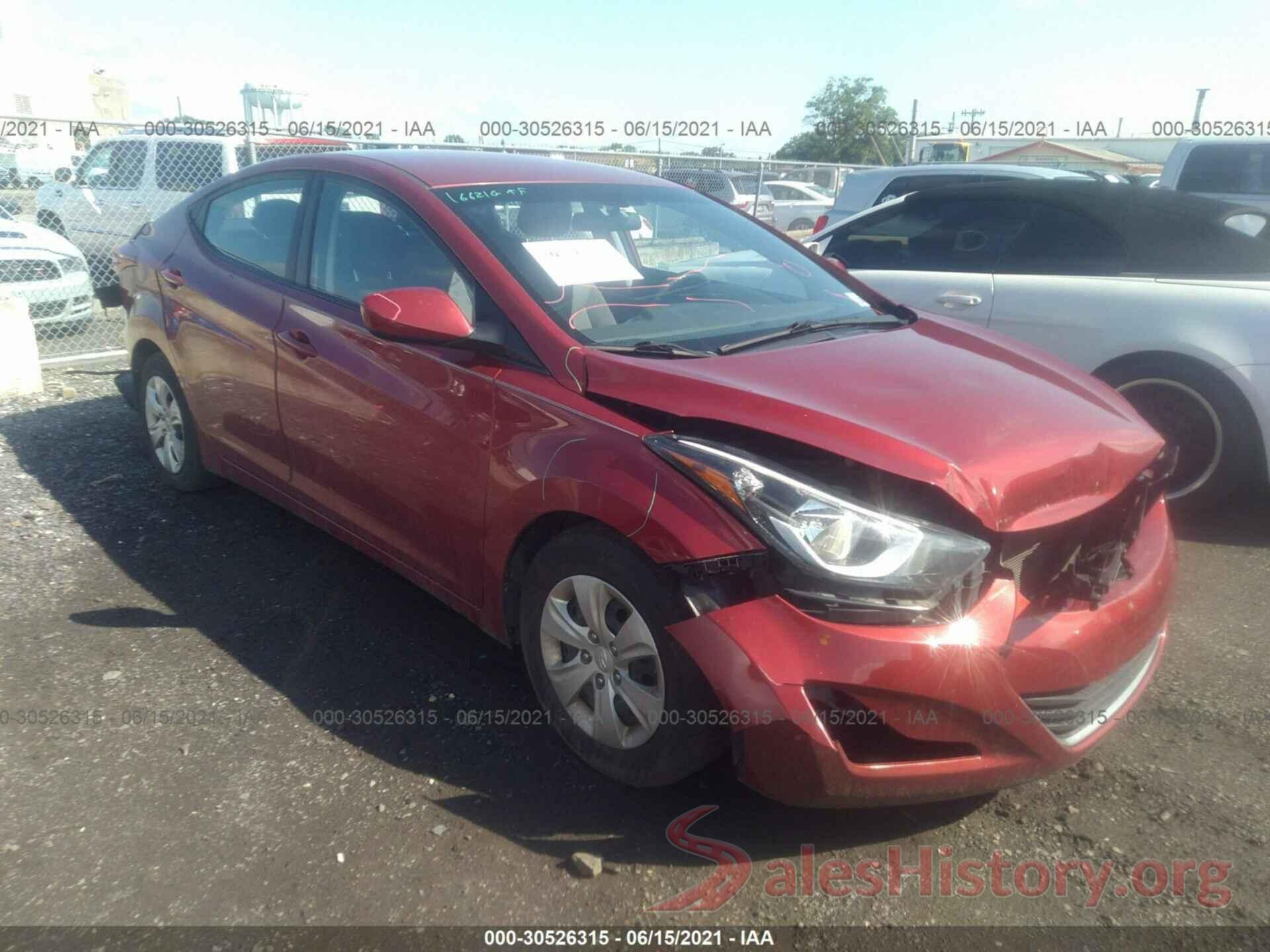 5NPDH4AE5GH727188 2016 HYUNDAI ELANTRA