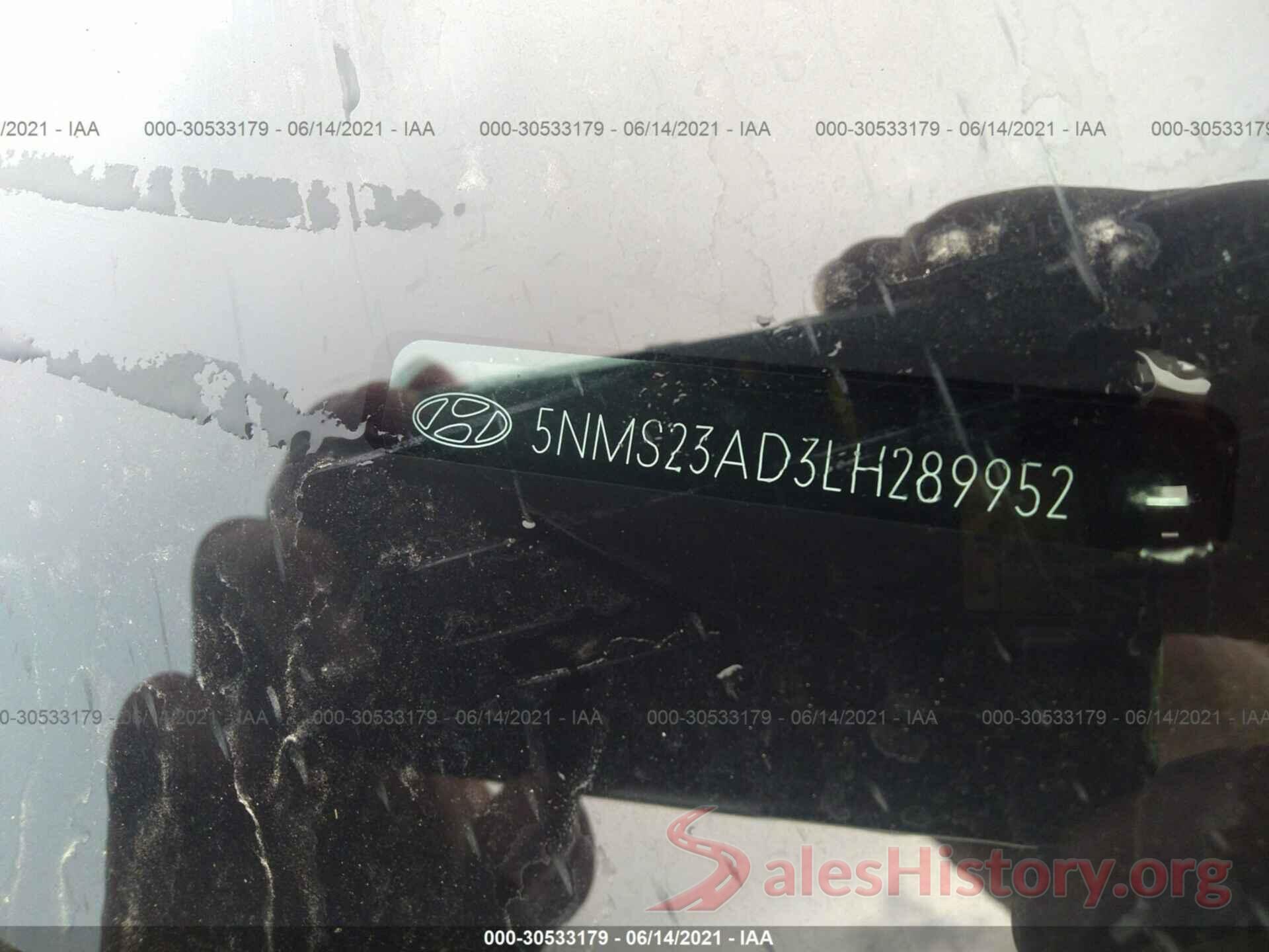 5NMS23AD3LH289952 2020 HYUNDAI SANTA FE