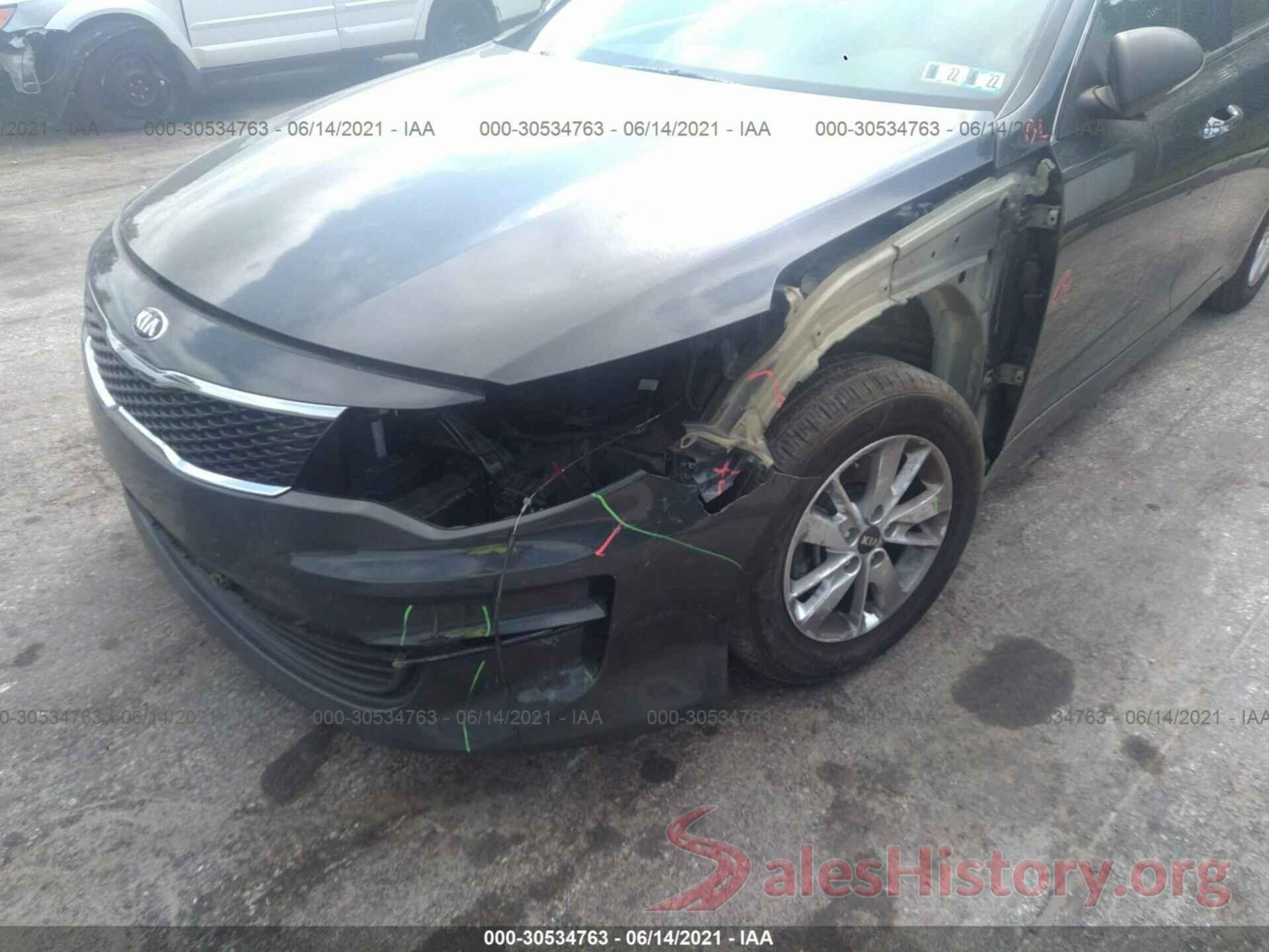 KNAGT4L37G5079406 2016 KIA OPTIMA