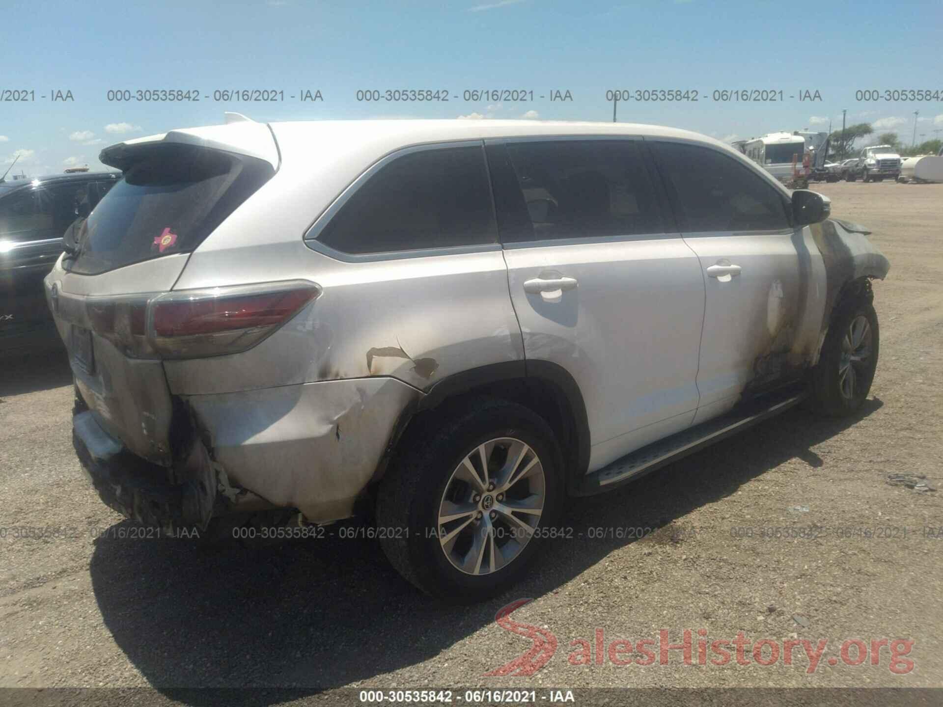 5TDZKRFHXGS124058 2016 TOYOTA HIGHLANDER