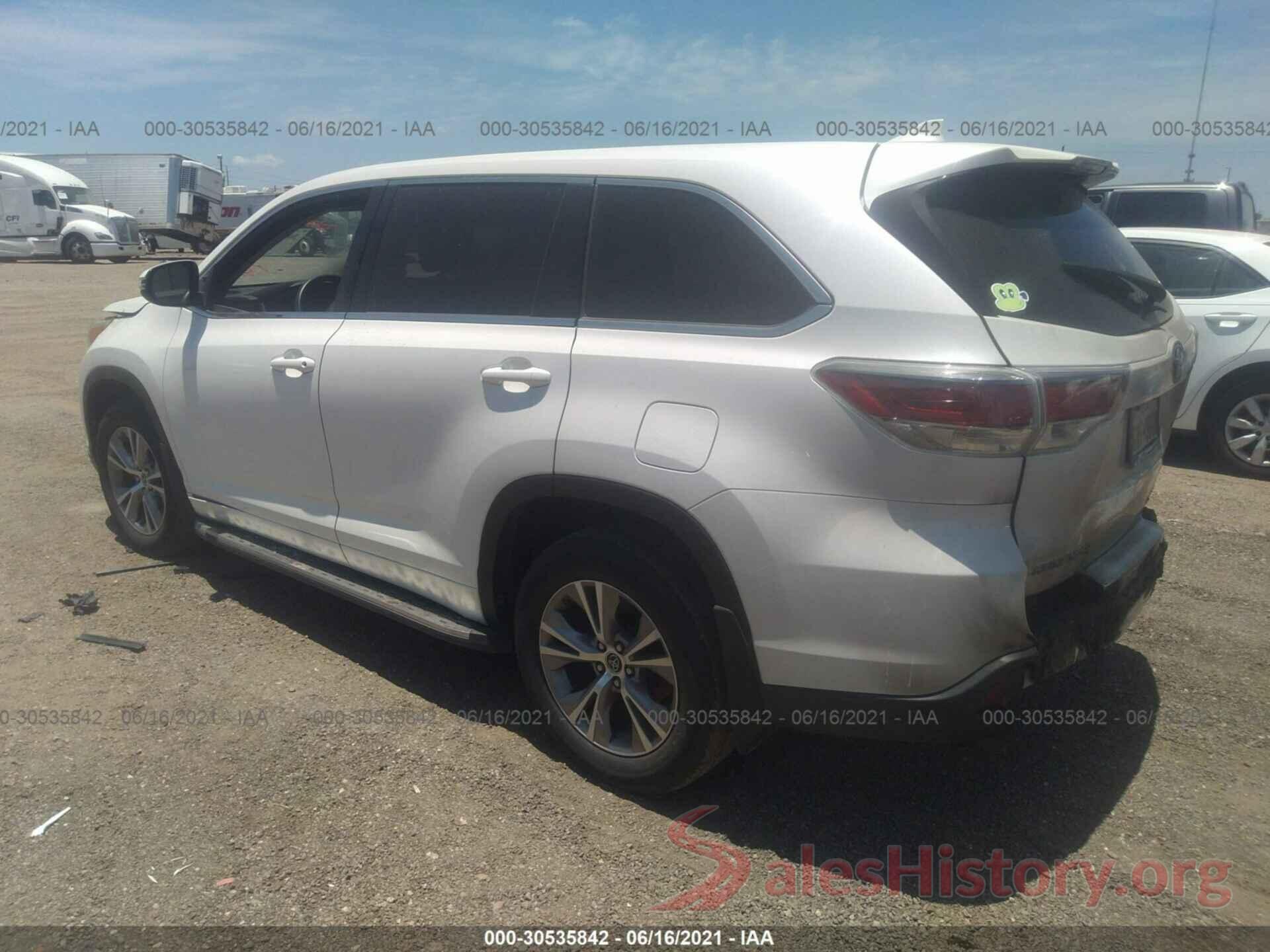 5TDZKRFHXGS124058 2016 TOYOTA HIGHLANDER