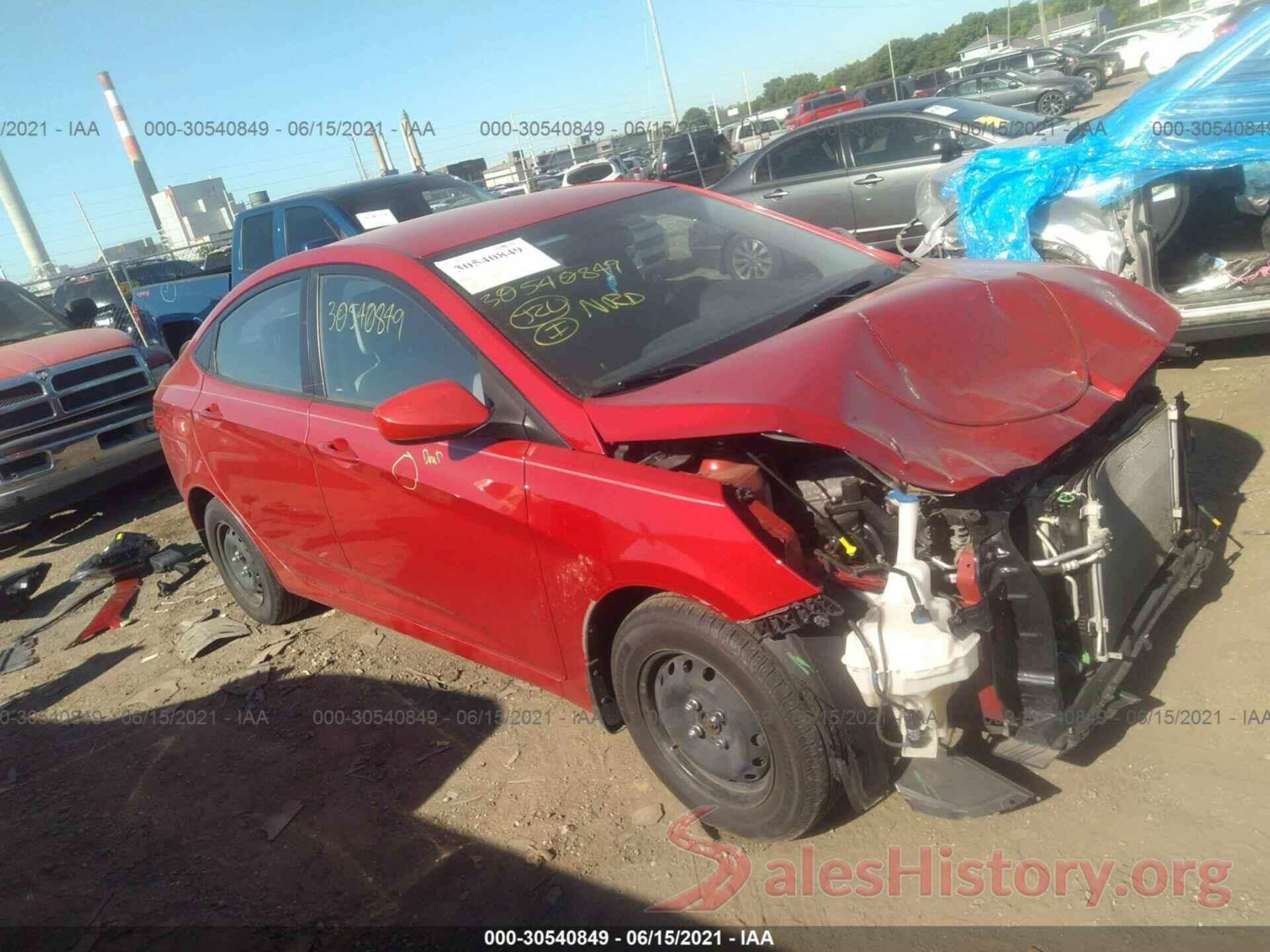 KMHCT4AE6GU064340 2016 HYUNDAI ACCENT