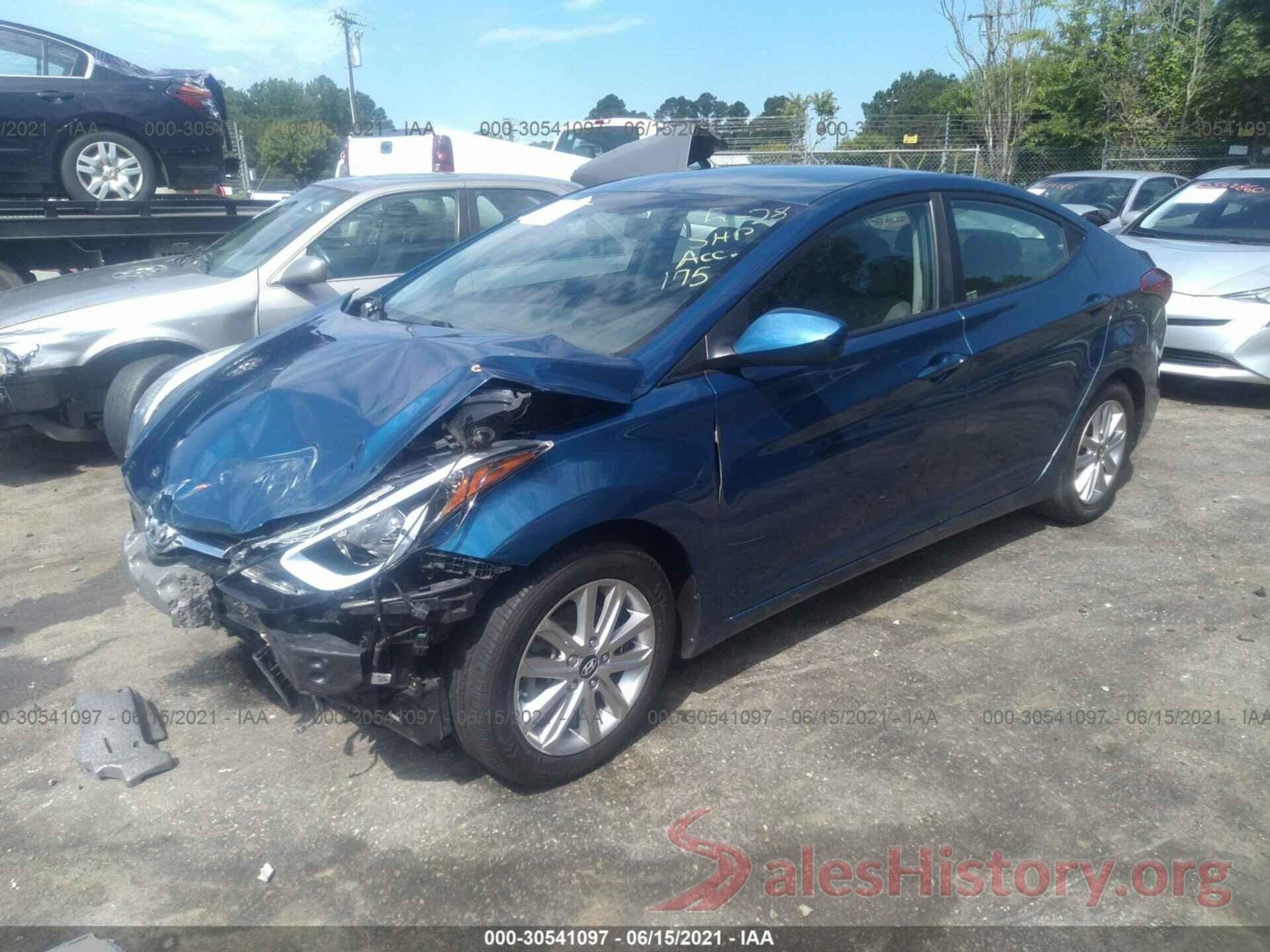 KMHDH4AE8GU606950 2016 HYUNDAI ELANTRA