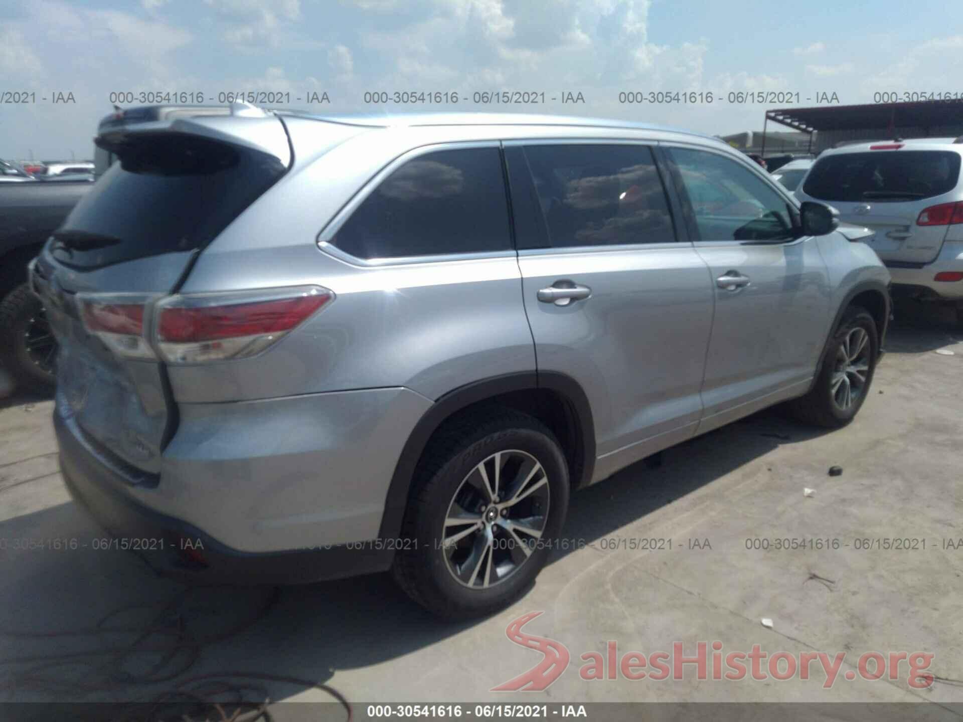 5TDKKRFH1GS156589 2016 TOYOTA HIGHLANDER