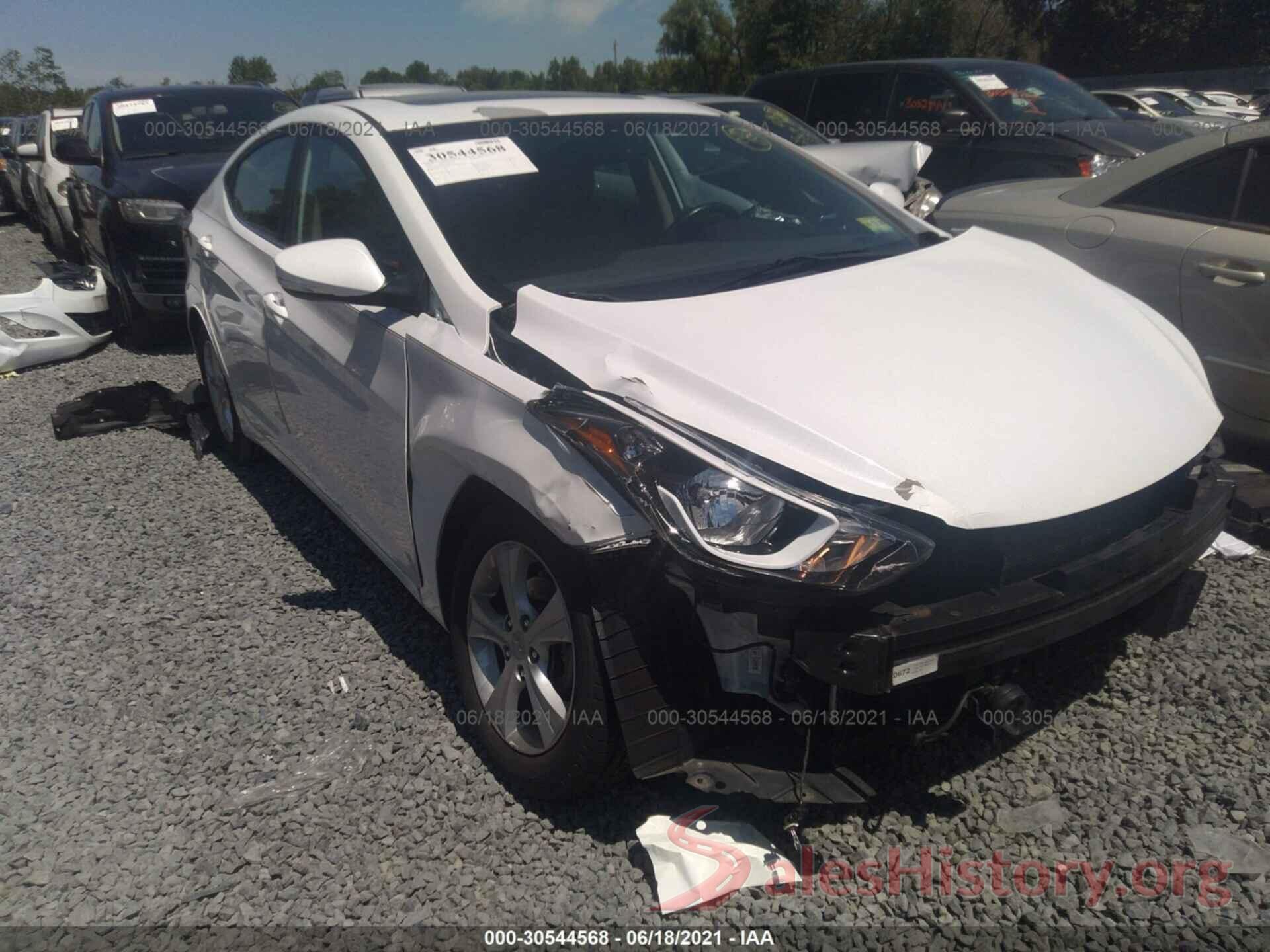 5NPDH4AE3GH782707 2016 HYUNDAI ELANTRA