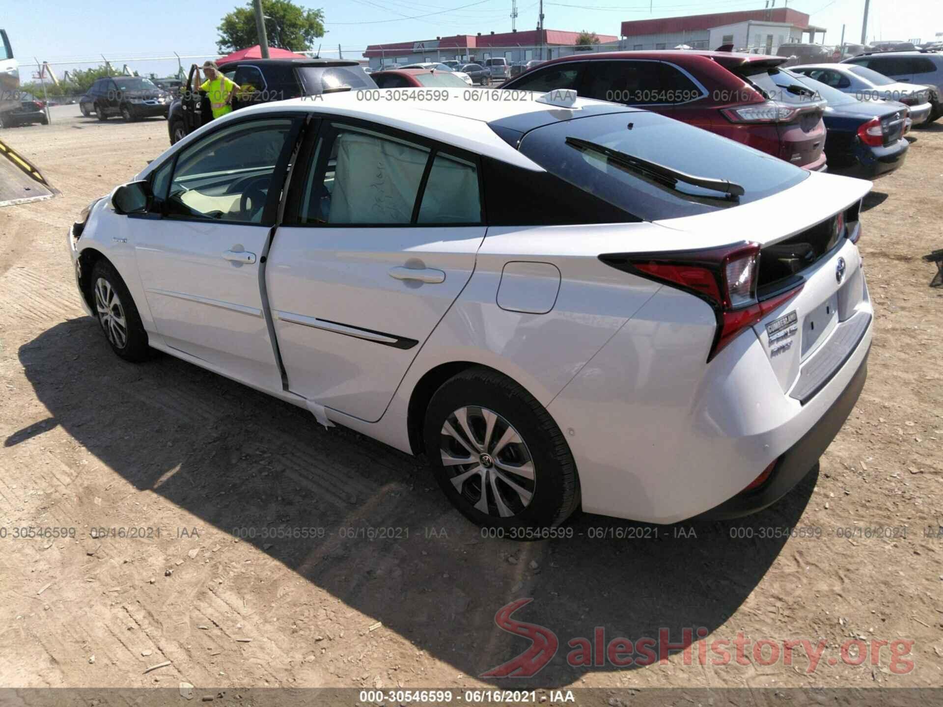 JTDL9RFUXL3016713 2020 TOYOTA PRIUS