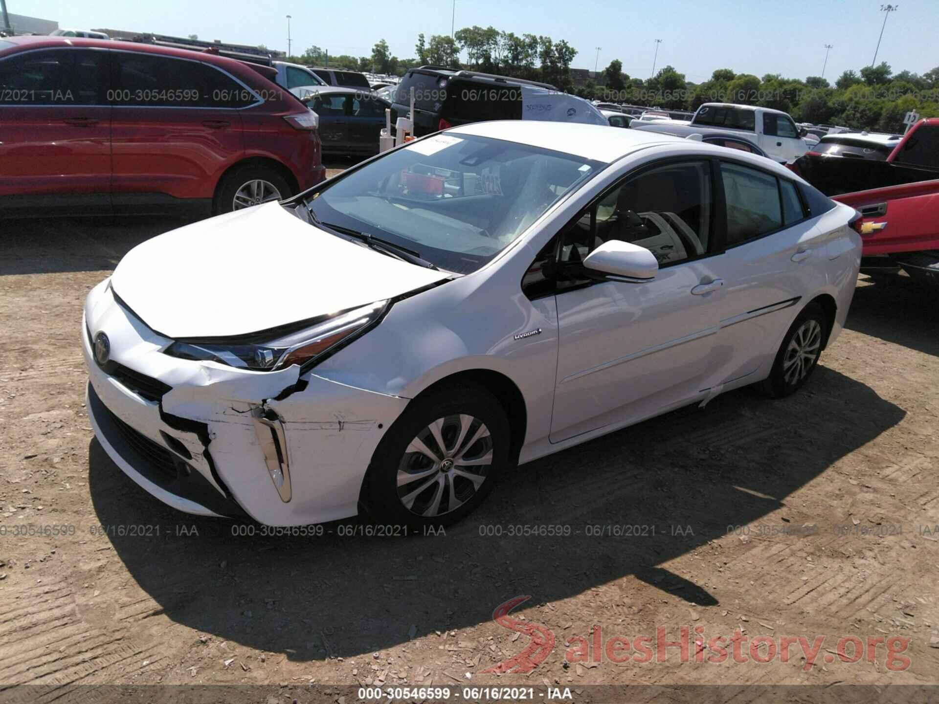 JTDL9RFUXL3016713 2020 TOYOTA PRIUS