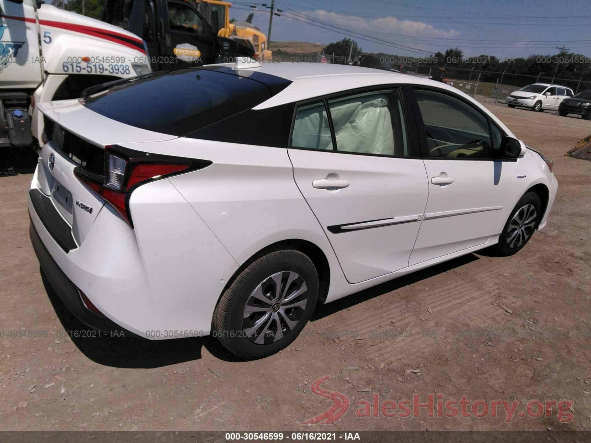 JTDL9RFUXL3016713 2020 TOYOTA PRIUS