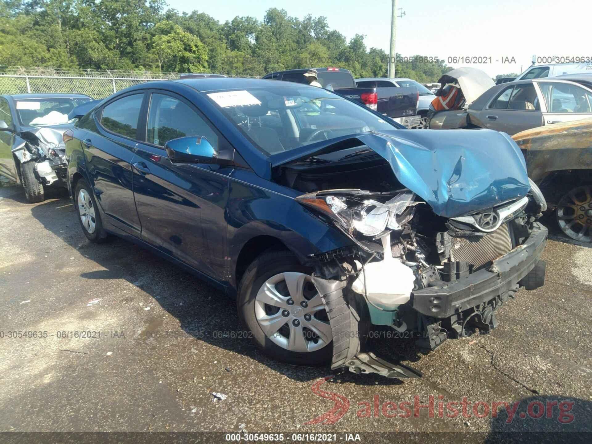 KMHDH4AE7GU584407 2016 HYUNDAI ELANTRA