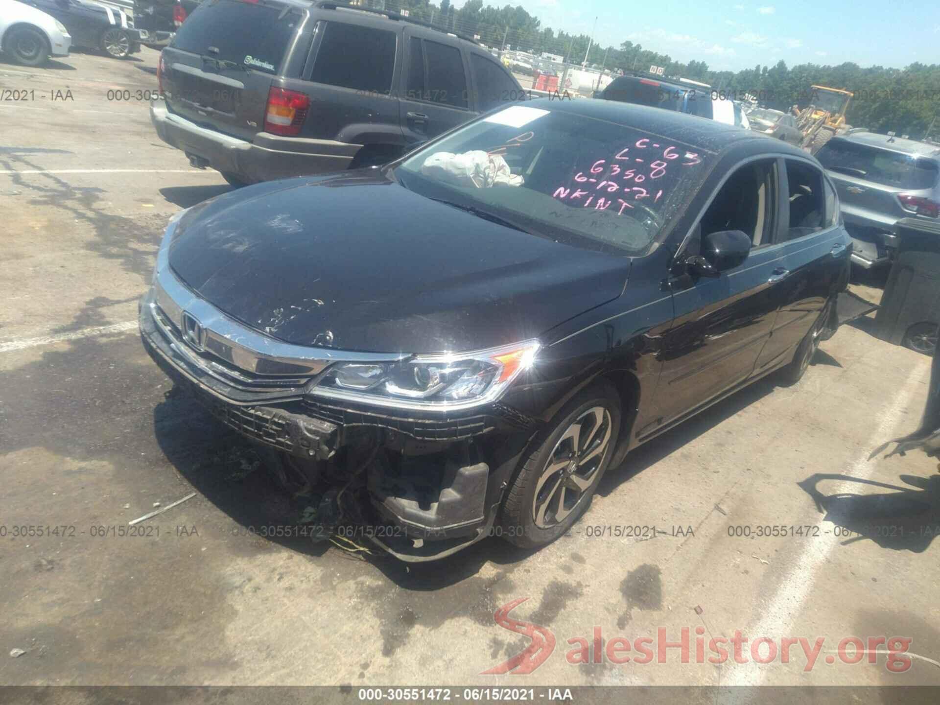 1HGCR2F88GA096350 2016 HONDA ACCORD SEDAN