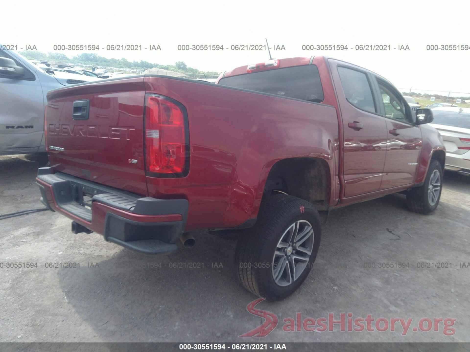 1GCGSBEN3M1200234 2021 CHEVROLET COLORADO