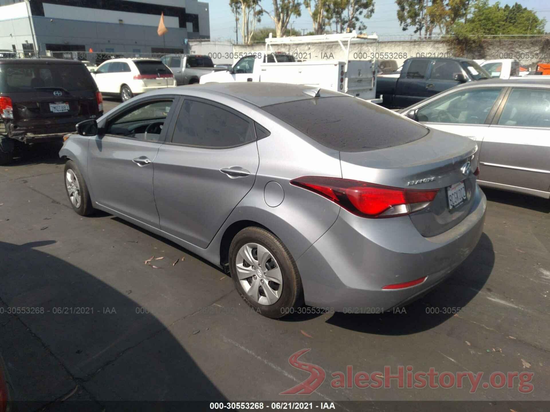 5NPDH4AE2GH709036 2016 HYUNDAI ELANTRA