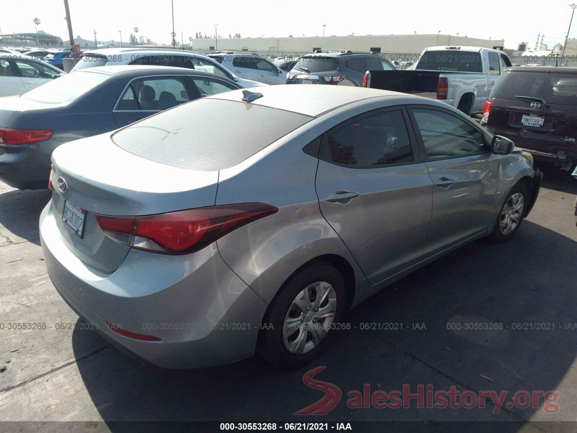 5NPDH4AE2GH709036 2016 HYUNDAI ELANTRA