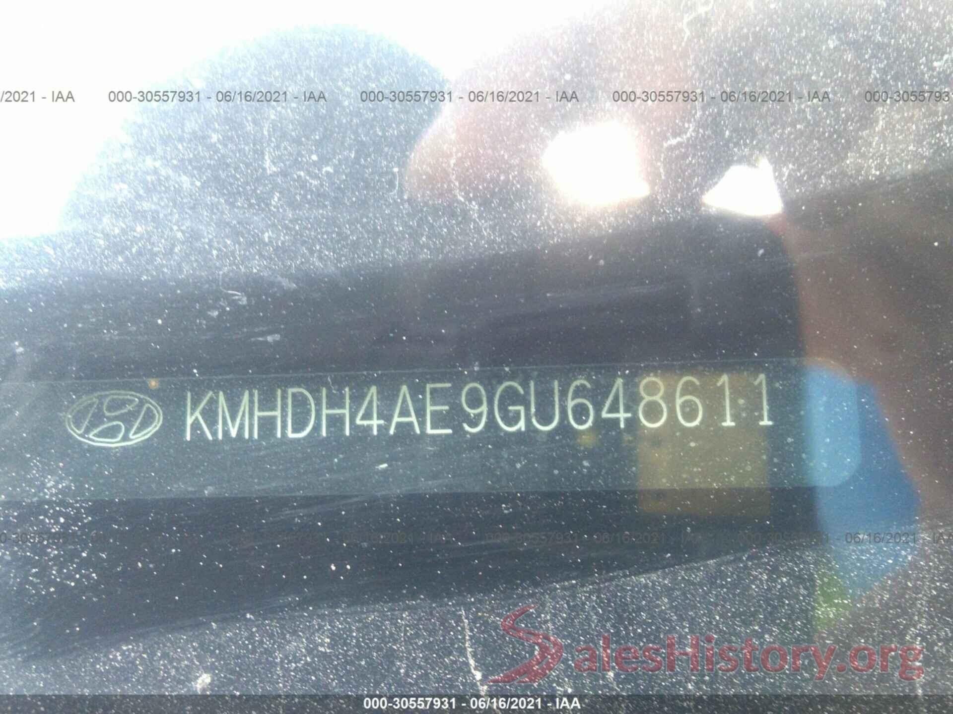 KMHDH4AE9GU648611 2016 HYUNDAI ELANTRA