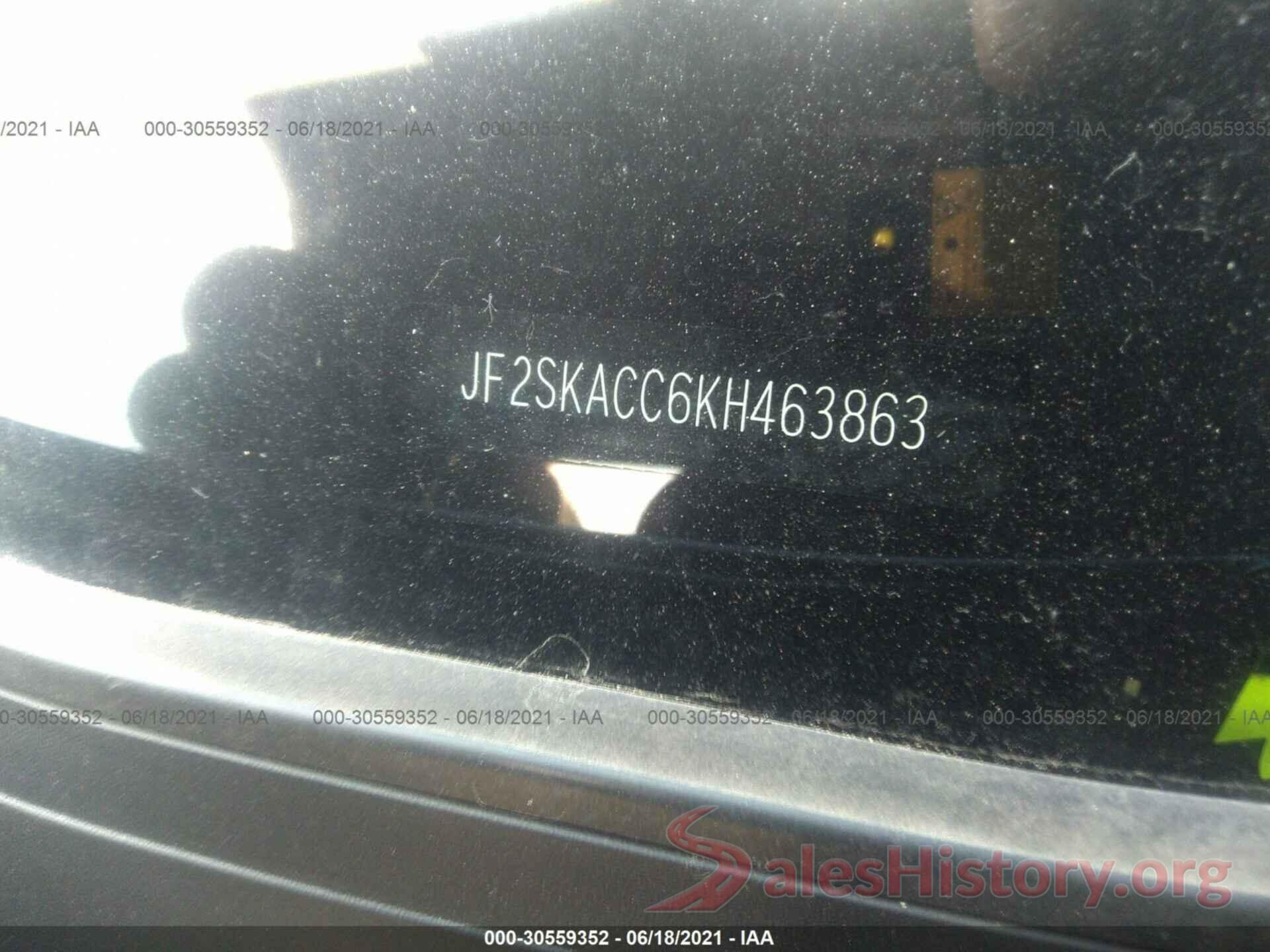 JF2SKACC6KH463863 2019 SUBARU FORESTER