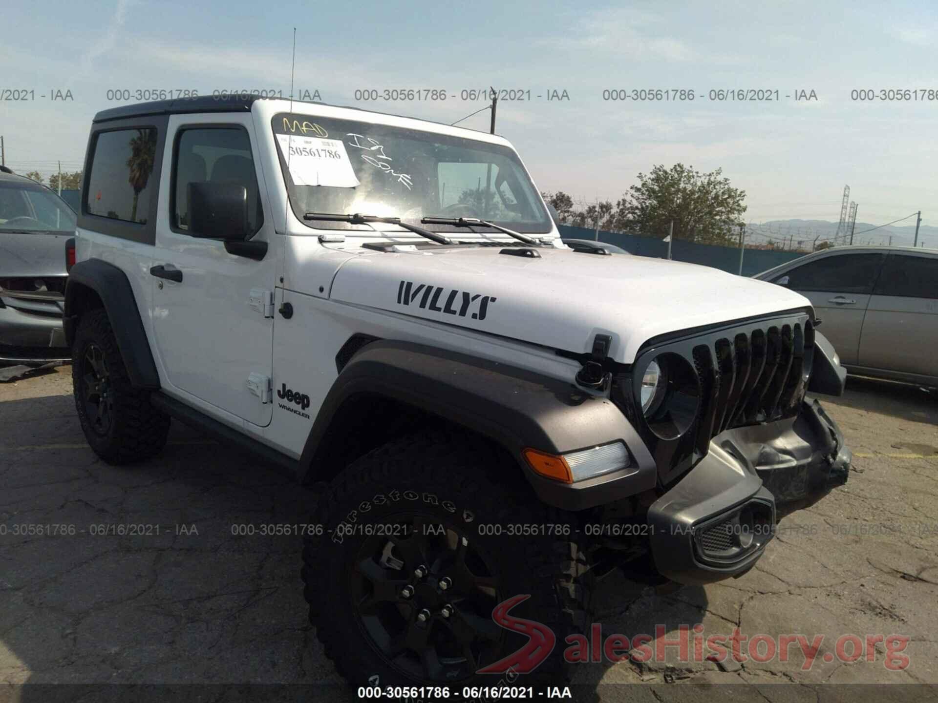 1C4HJXAG8MW646345 2021 JEEP WRANGLER