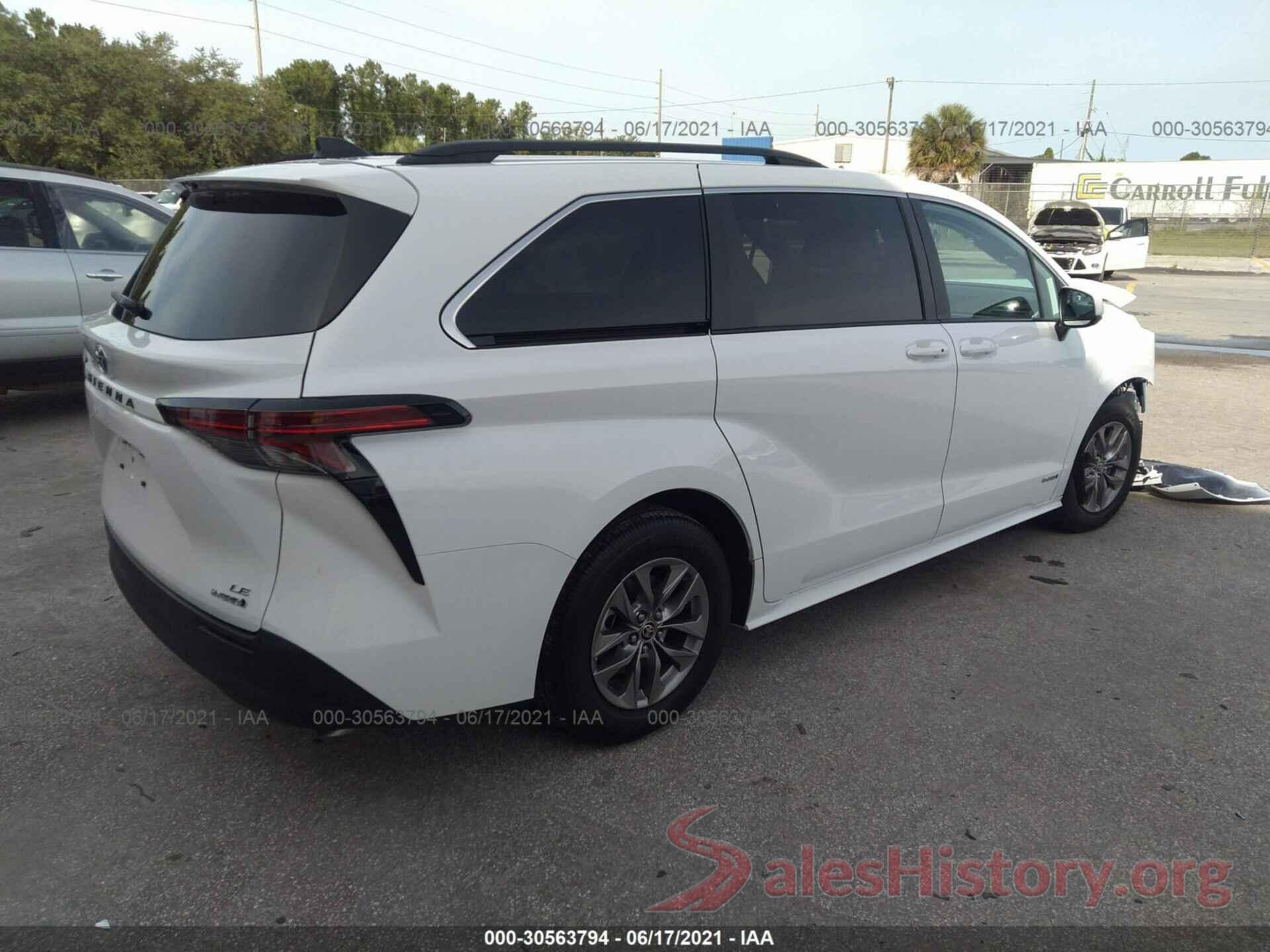 5TDKRKEC3MS035678 2021 TOYOTA SIENNA