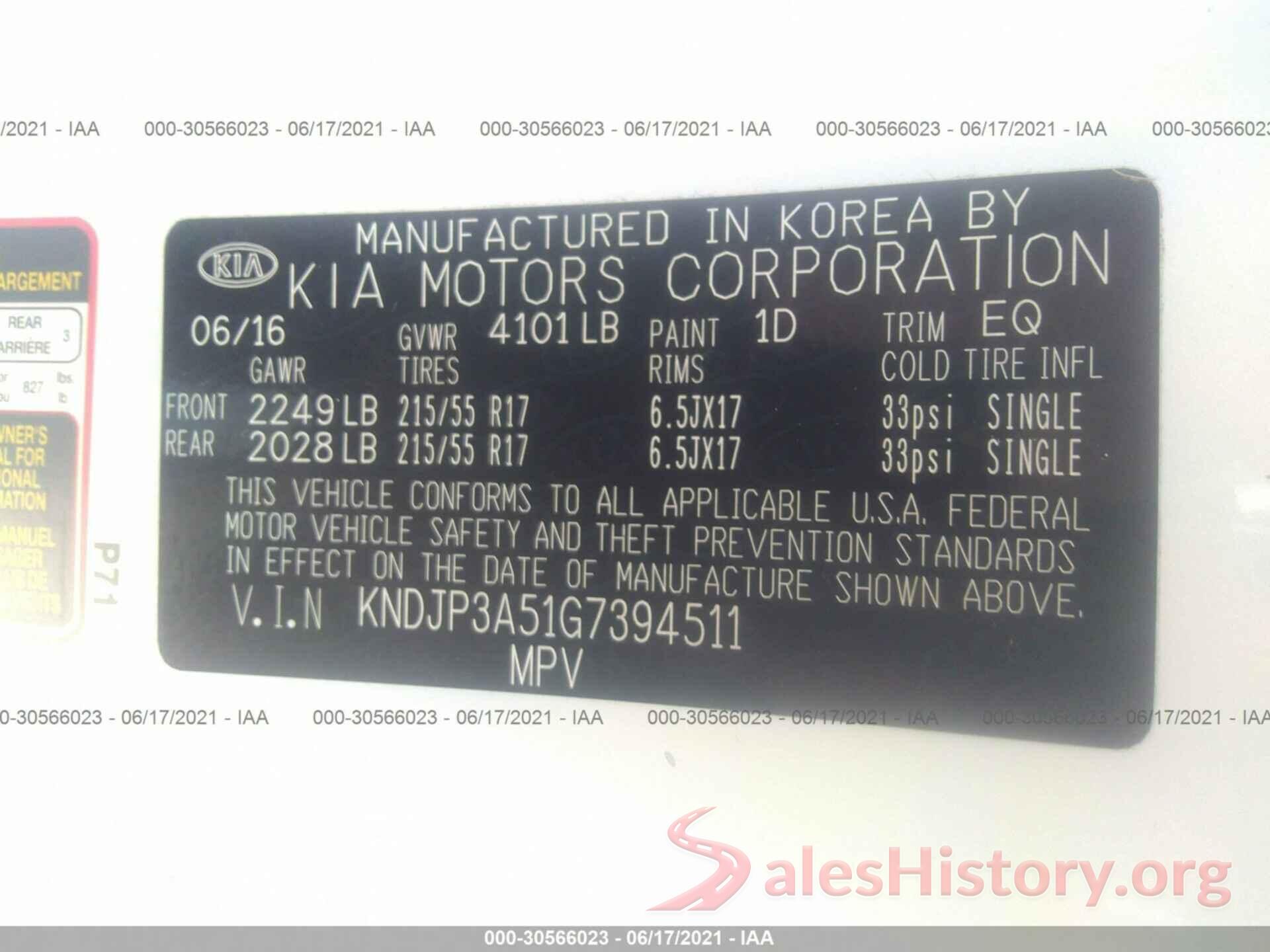 KNDJP3A51G7394511 2016 KIA SOUL