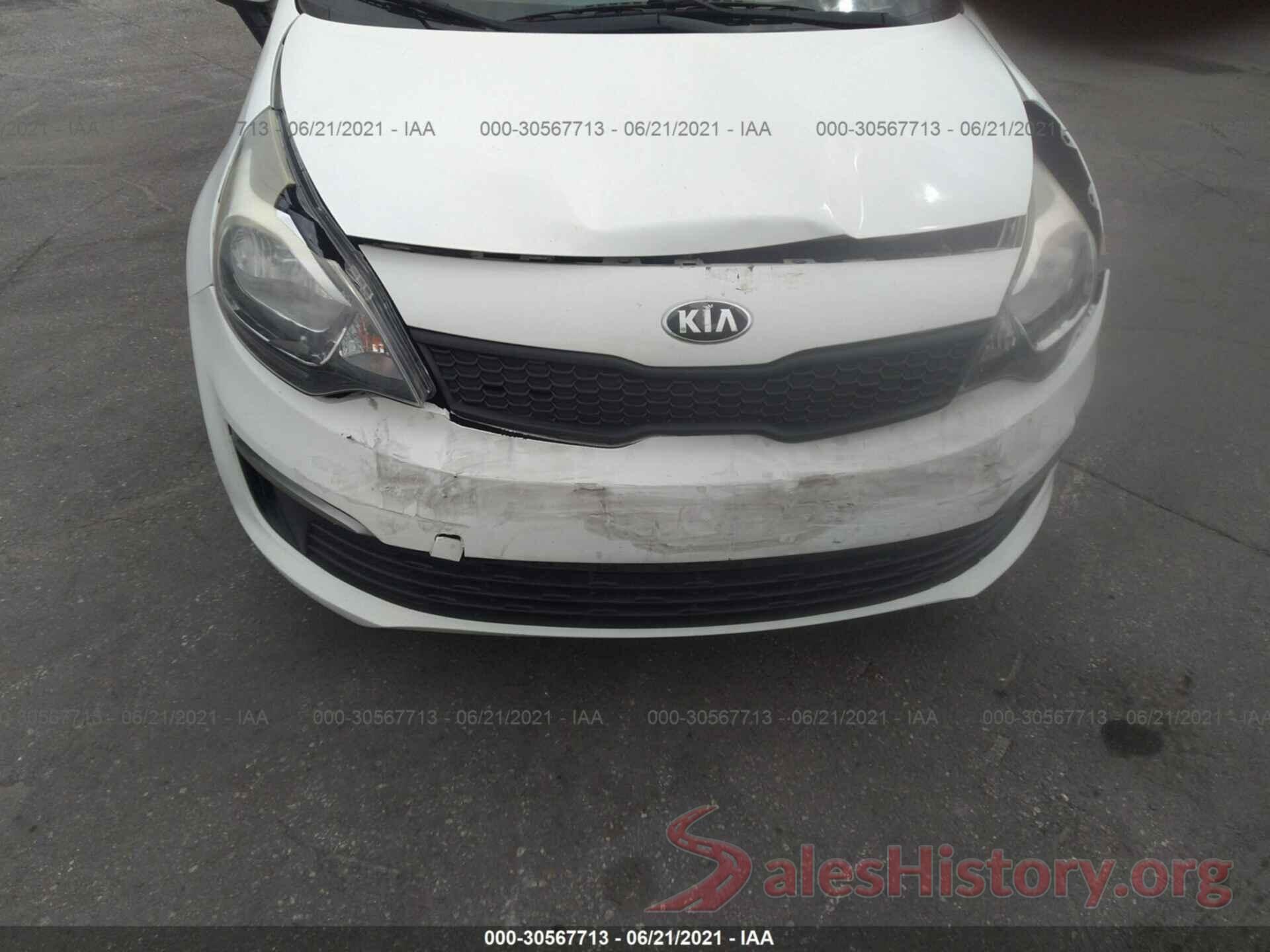 KNADM4A31G6558997 2016 KIA RIO