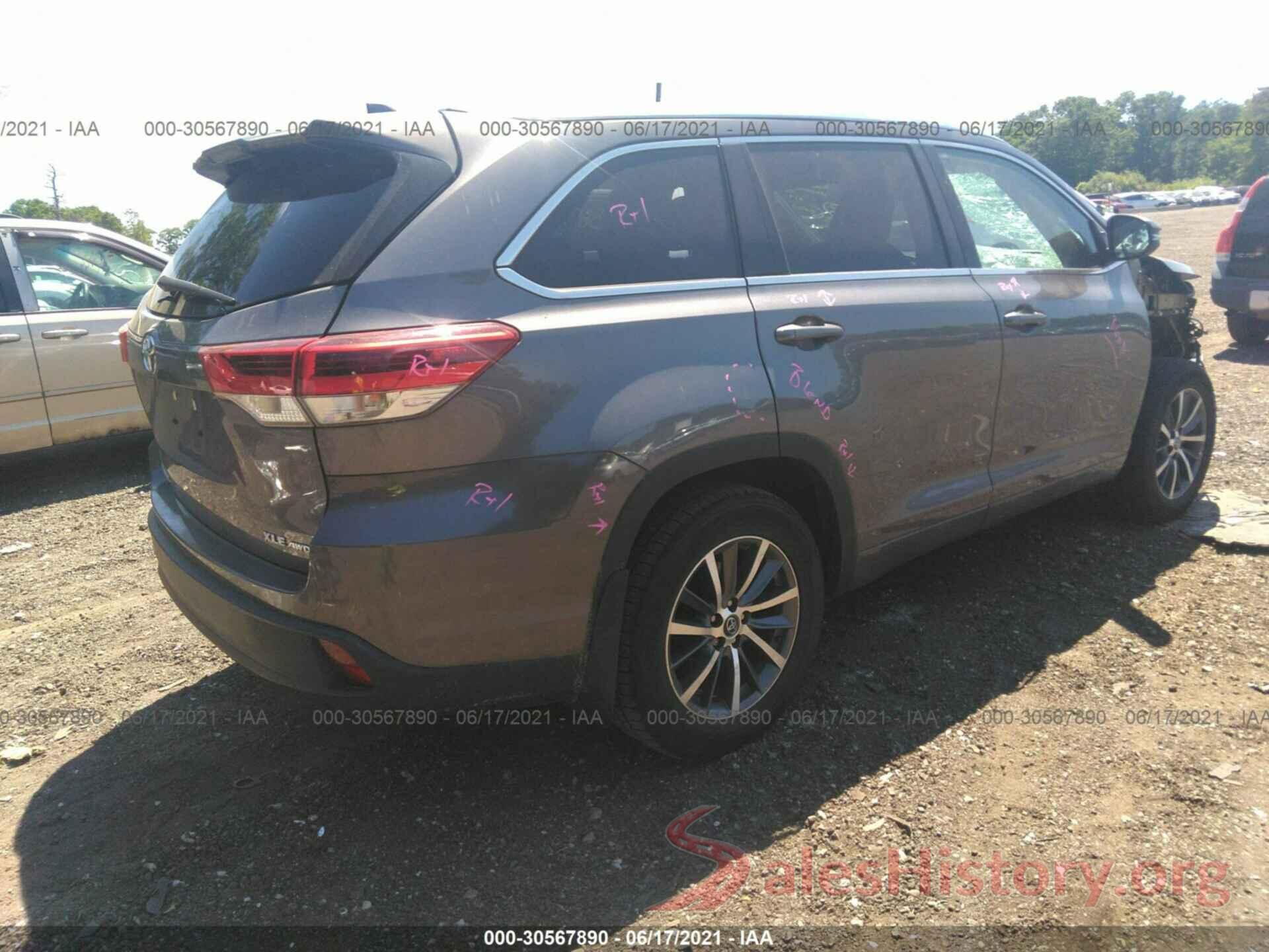 5TDJZRFH9HS442912 2017 TOYOTA HIGHLANDER