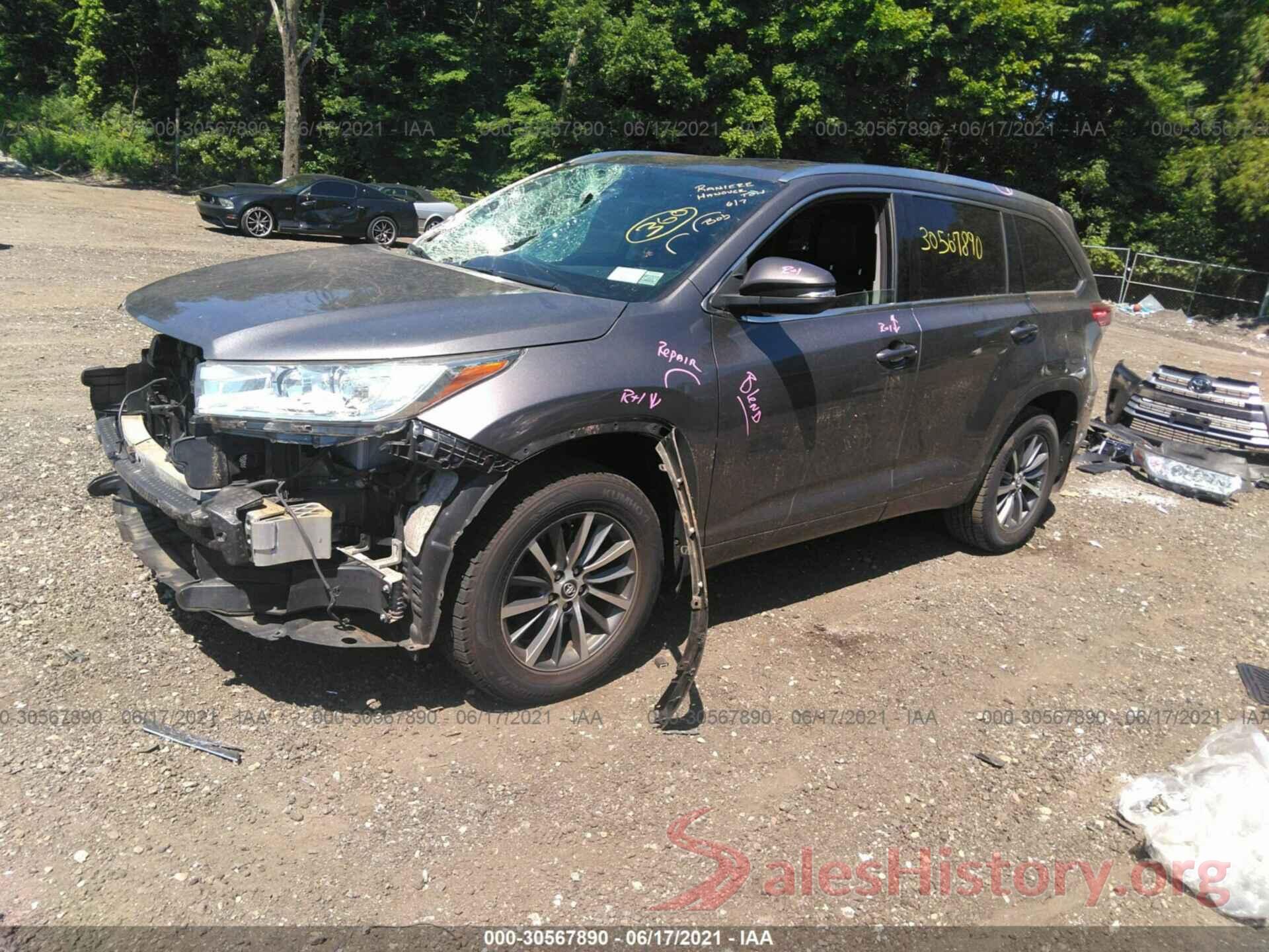 5TDJZRFH9HS442912 2017 TOYOTA HIGHLANDER