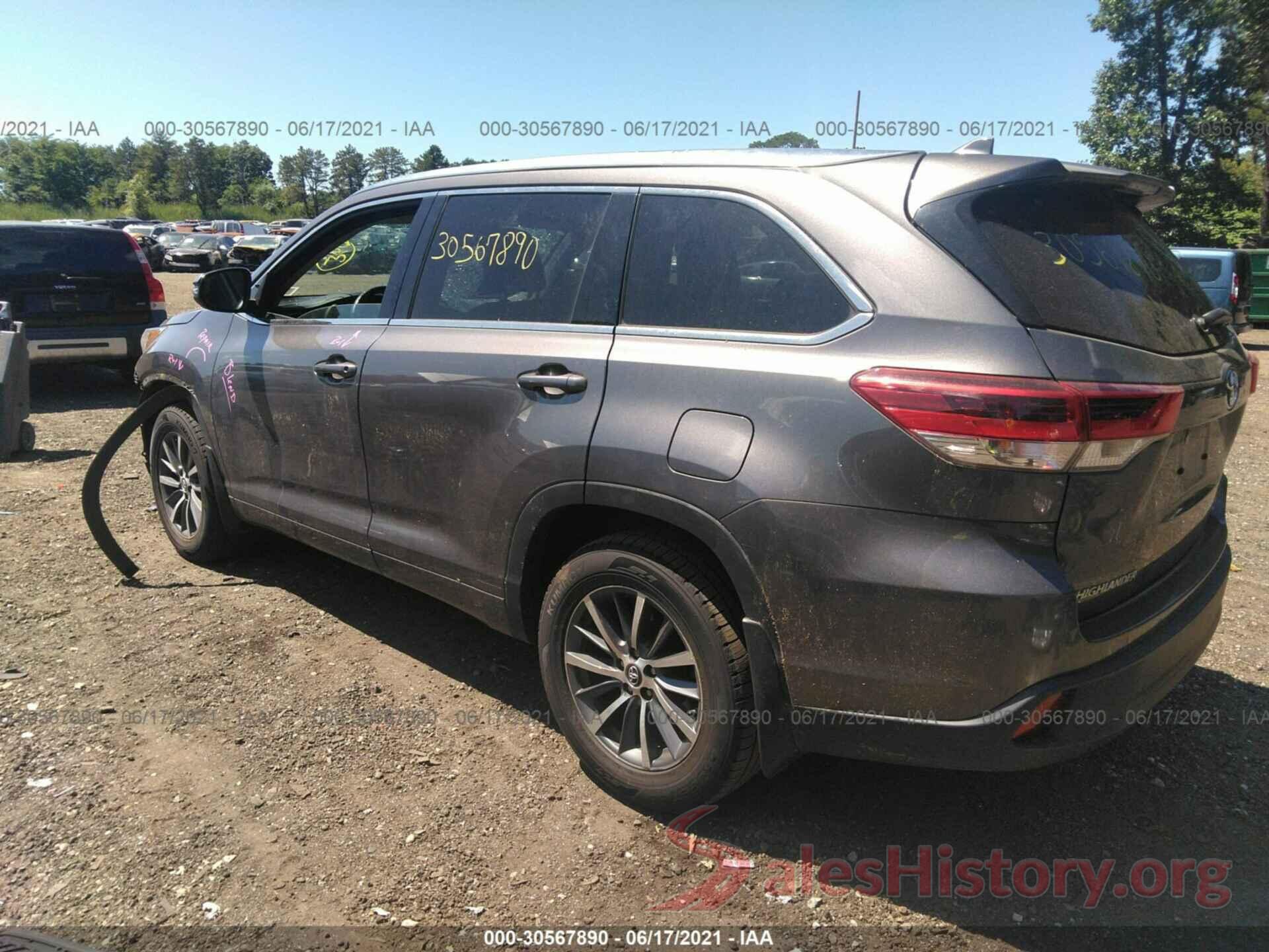 5TDJZRFH9HS442912 2017 TOYOTA HIGHLANDER