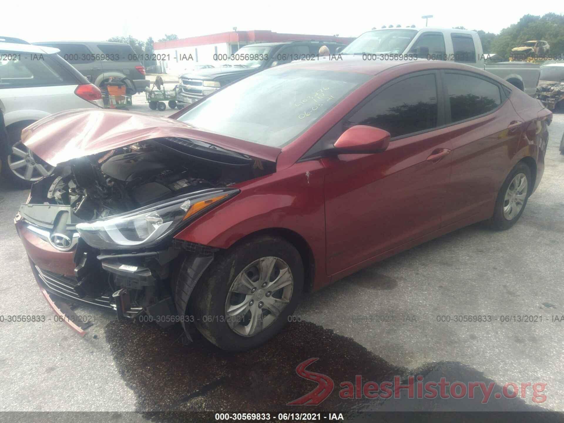 5NPDH4AE9GH786986 2016 HYUNDAI ELANTRA