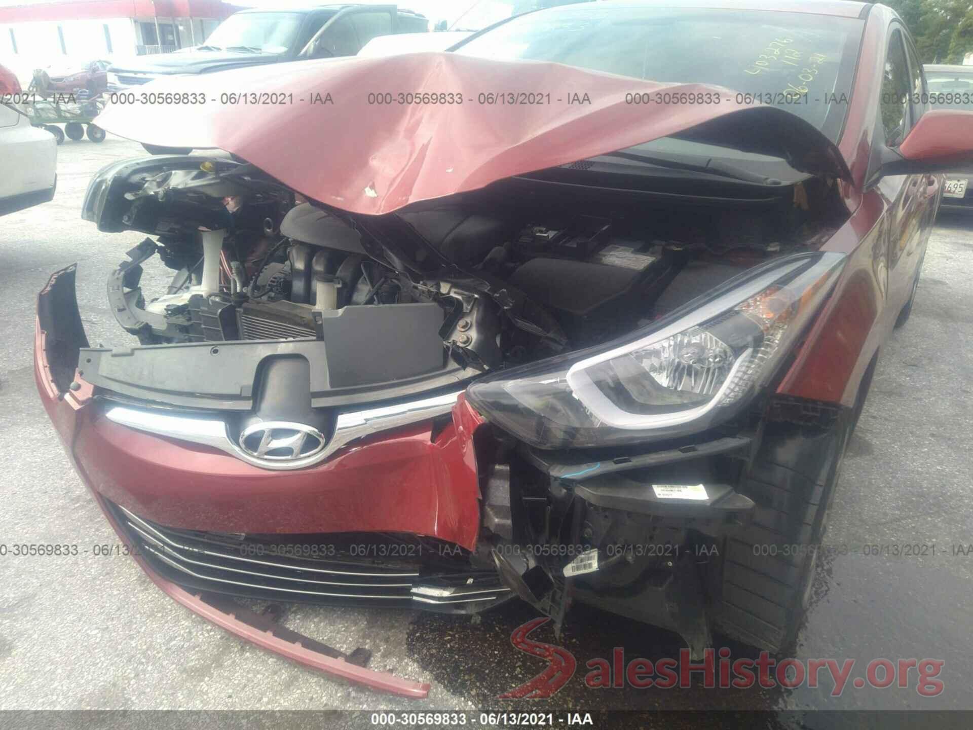 5NPDH4AE9GH786986 2016 HYUNDAI ELANTRA