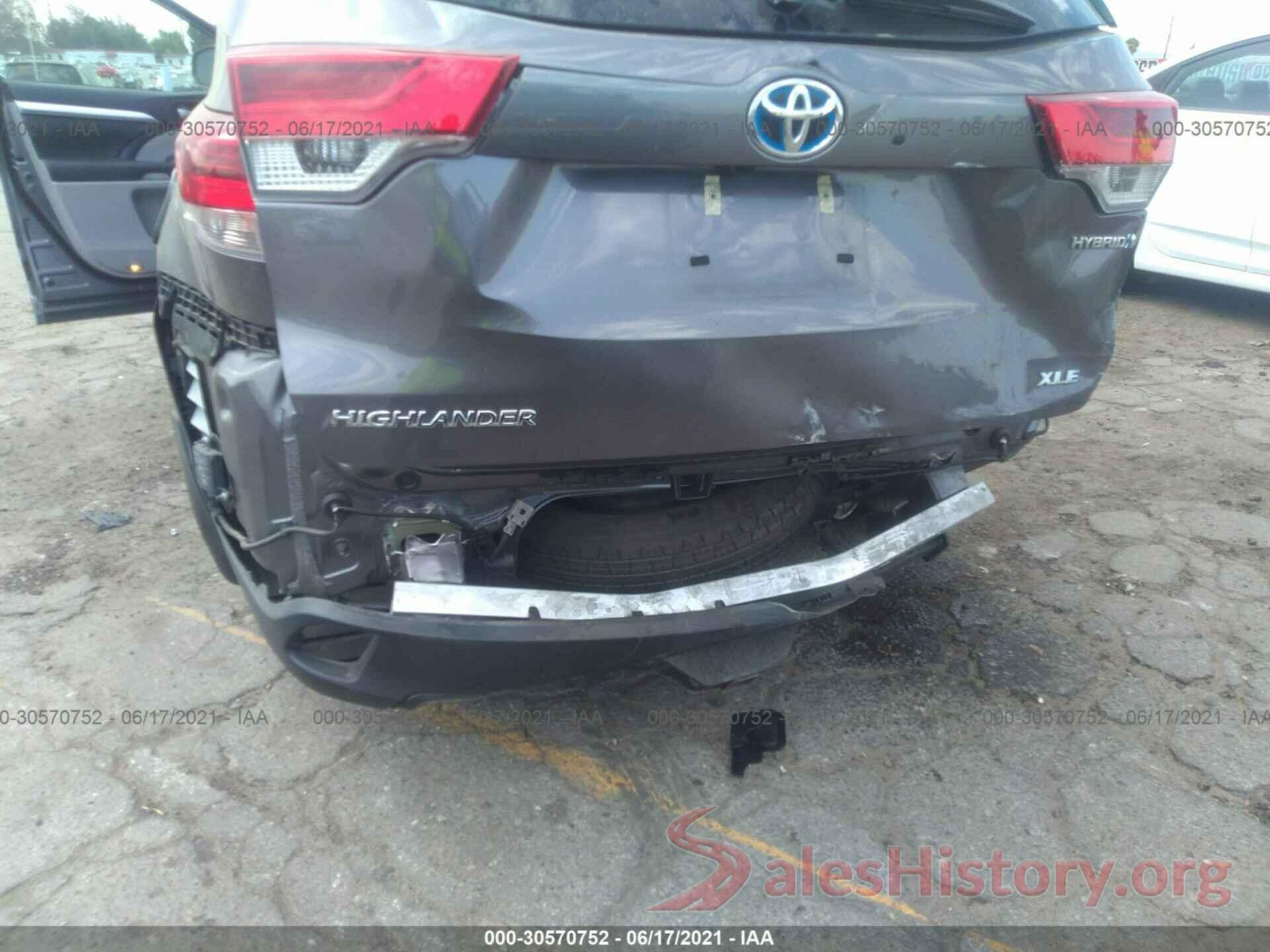 5TDJGRFH4KS073664 2019 TOYOTA HIGHLANDER