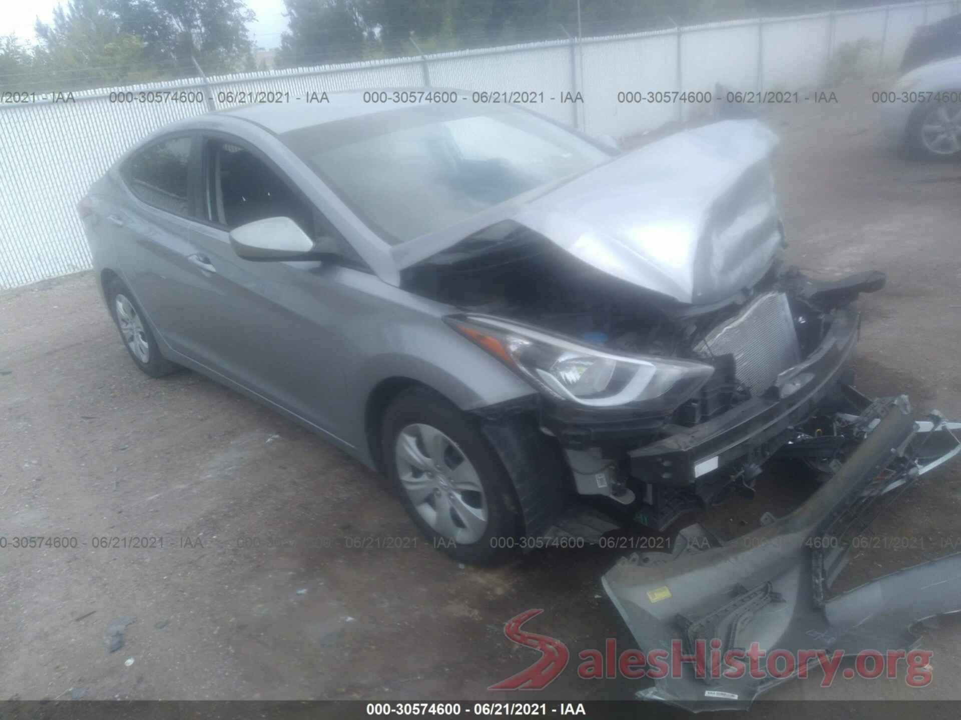 5NPDH4AE1GH768451 2016 HYUNDAI ELANTRA