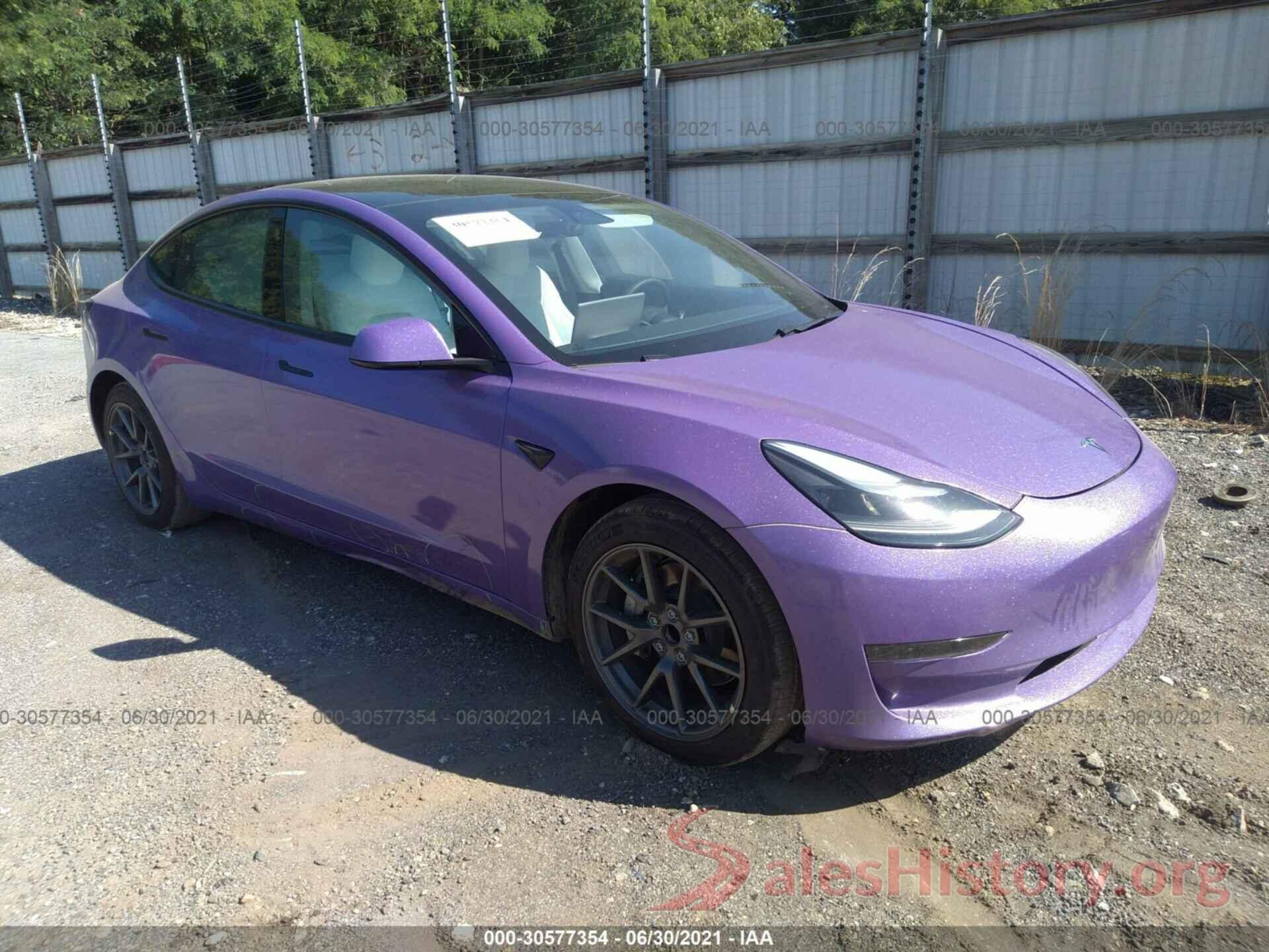 5YJ3E1EA4MF921604 2021 TESLA MODEL 3