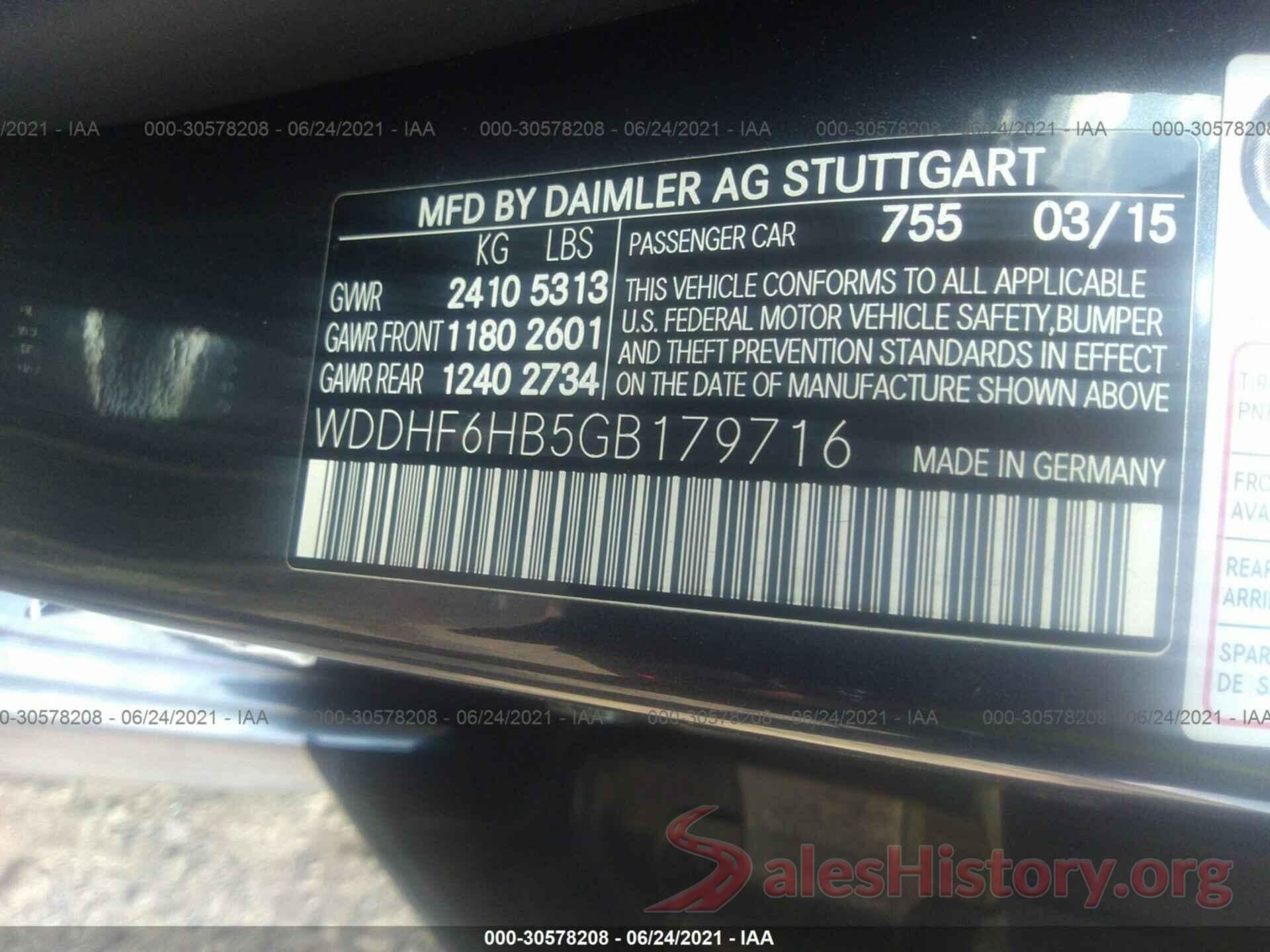 WDDHF6HB5GB179716 2016 MERCEDES-BENZ E-CLASS