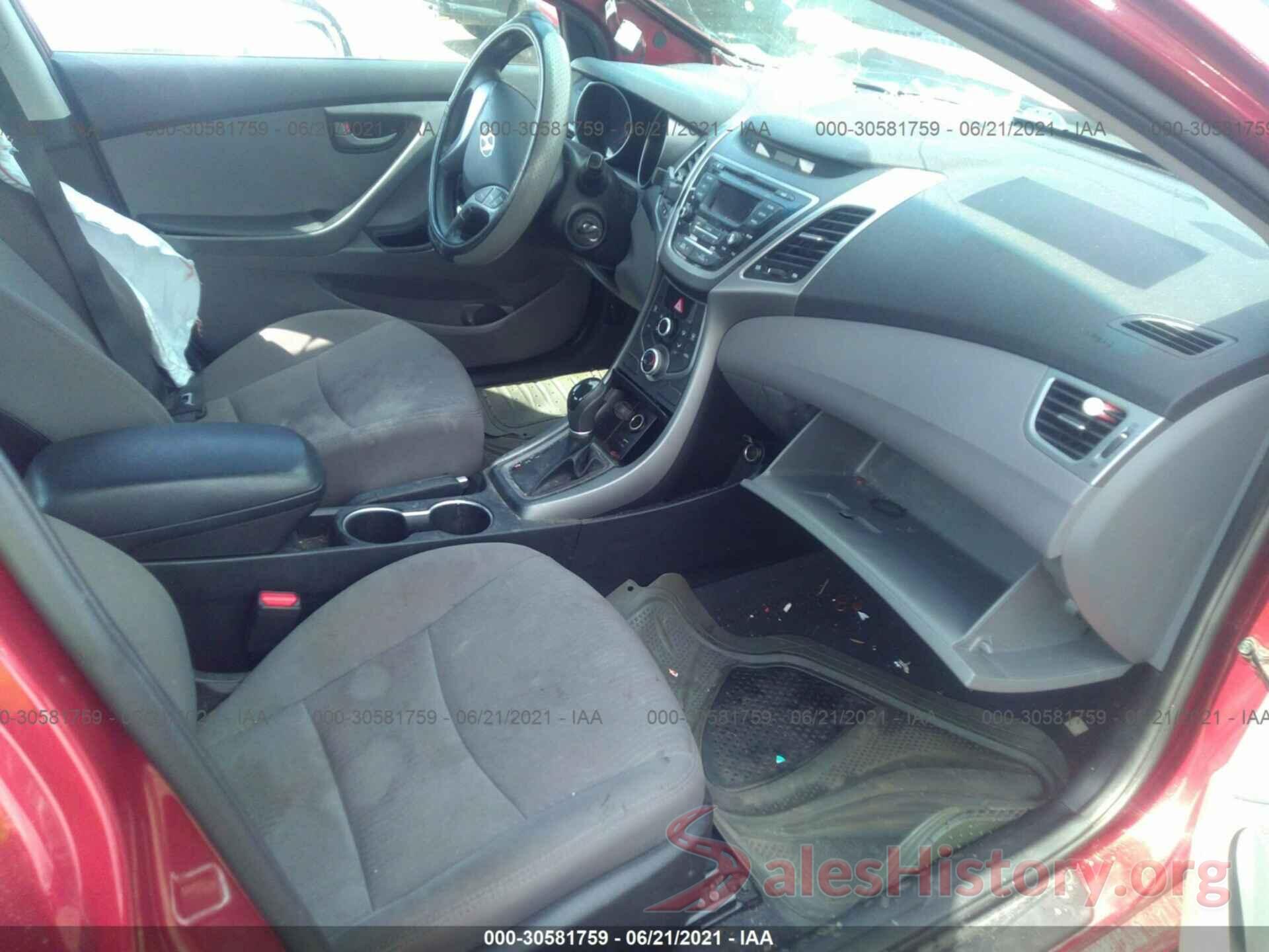 5NPDH4AE9GH705212 2016 HYUNDAI ELANTRA