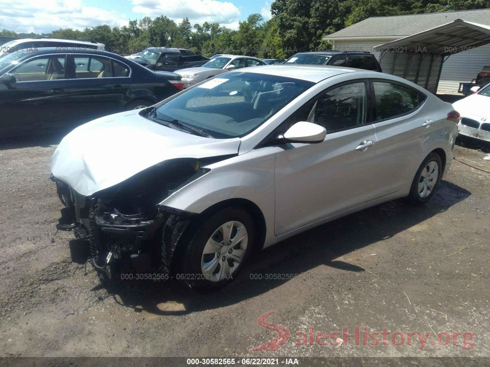 5NPDH4AEXGH665321 2016 HYUNDAI ELANTRA