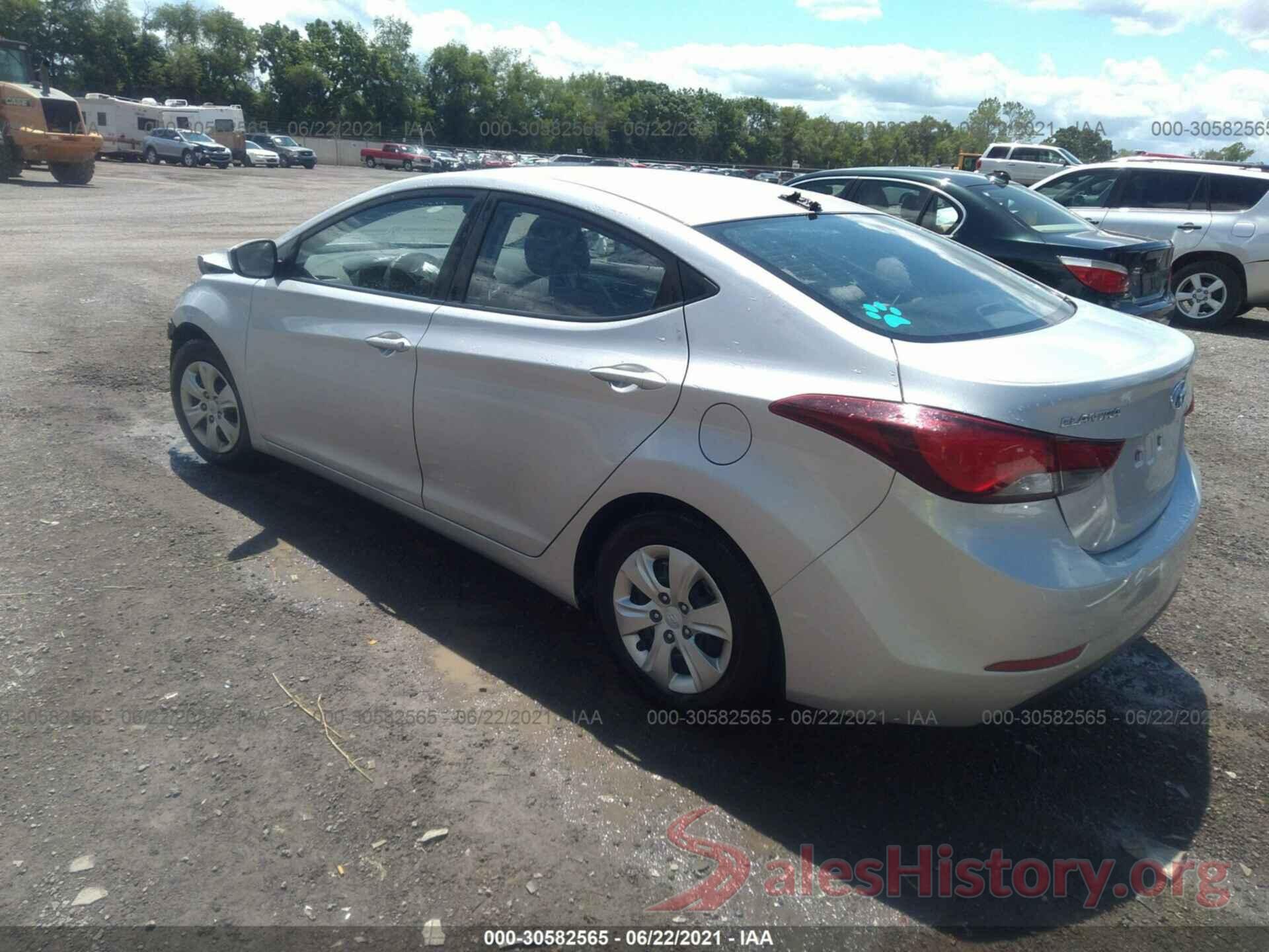 5NPDH4AEXGH665321 2016 HYUNDAI ELANTRA