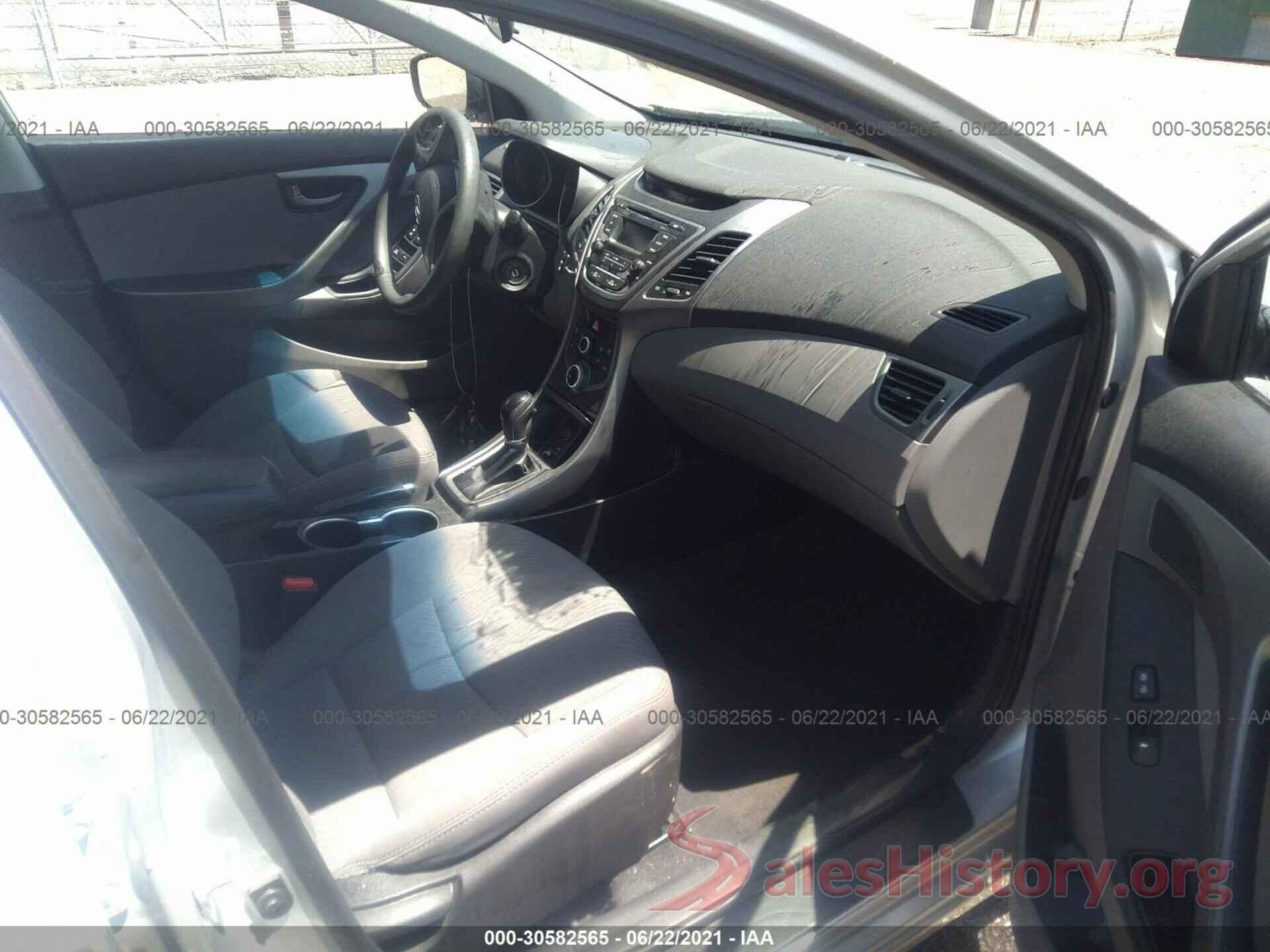 5NPDH4AEXGH665321 2016 HYUNDAI ELANTRA