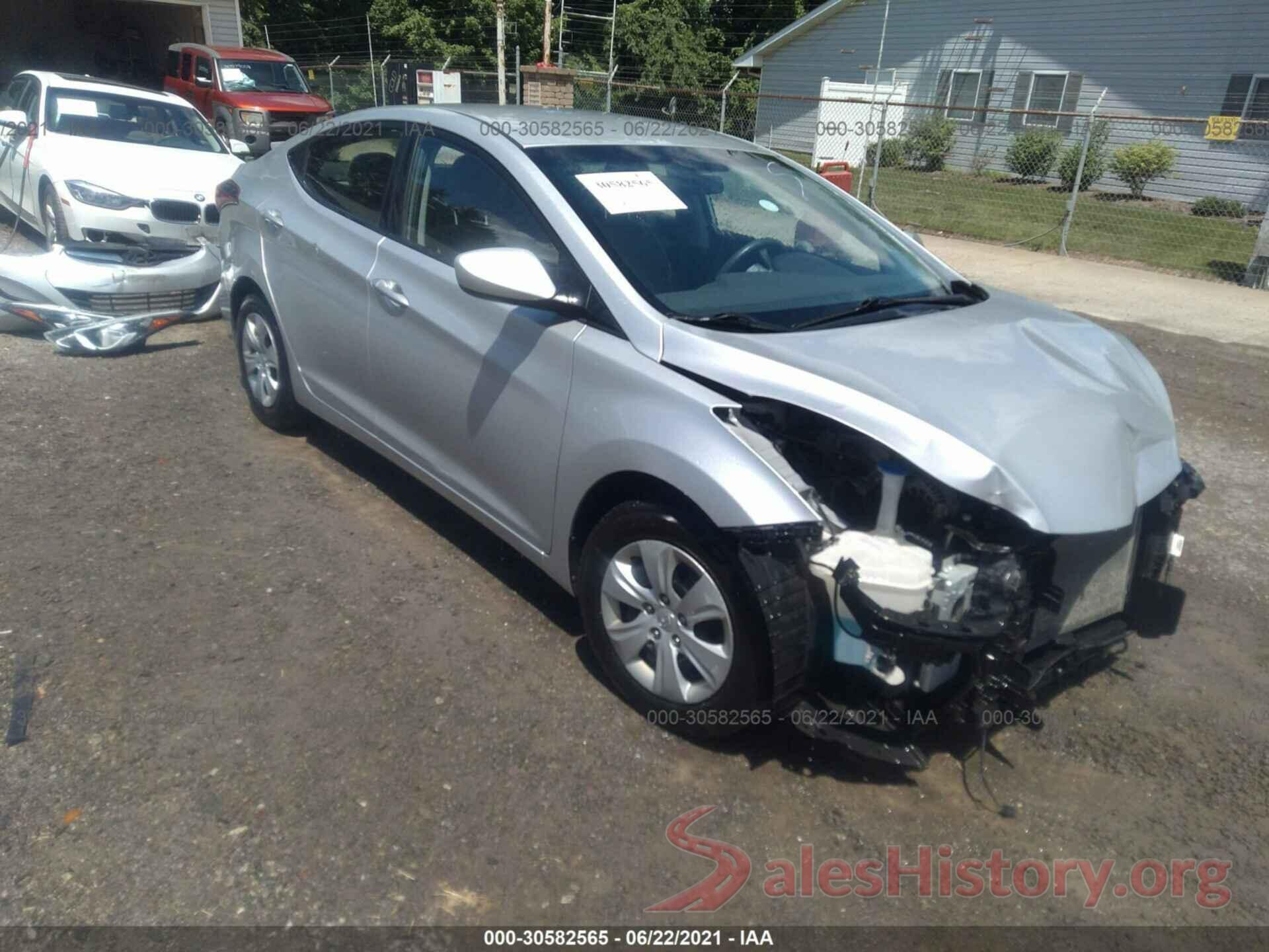 5NPDH4AEXGH665321 2016 HYUNDAI ELANTRA