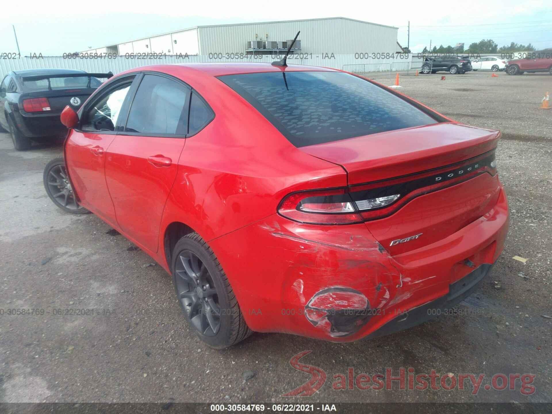 1C3CDFAA3GD703840 2016 DODGE DART