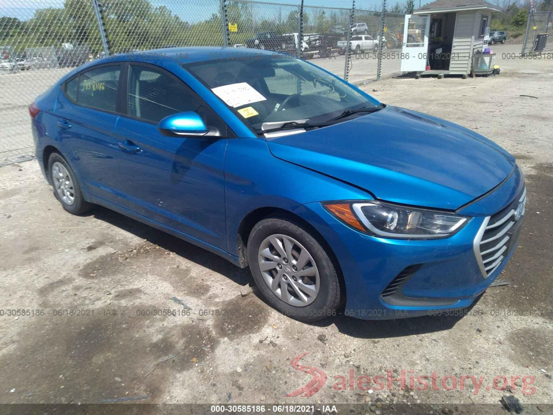 KMHD74LF2HU320781 2017 HYUNDAI ELANTRA