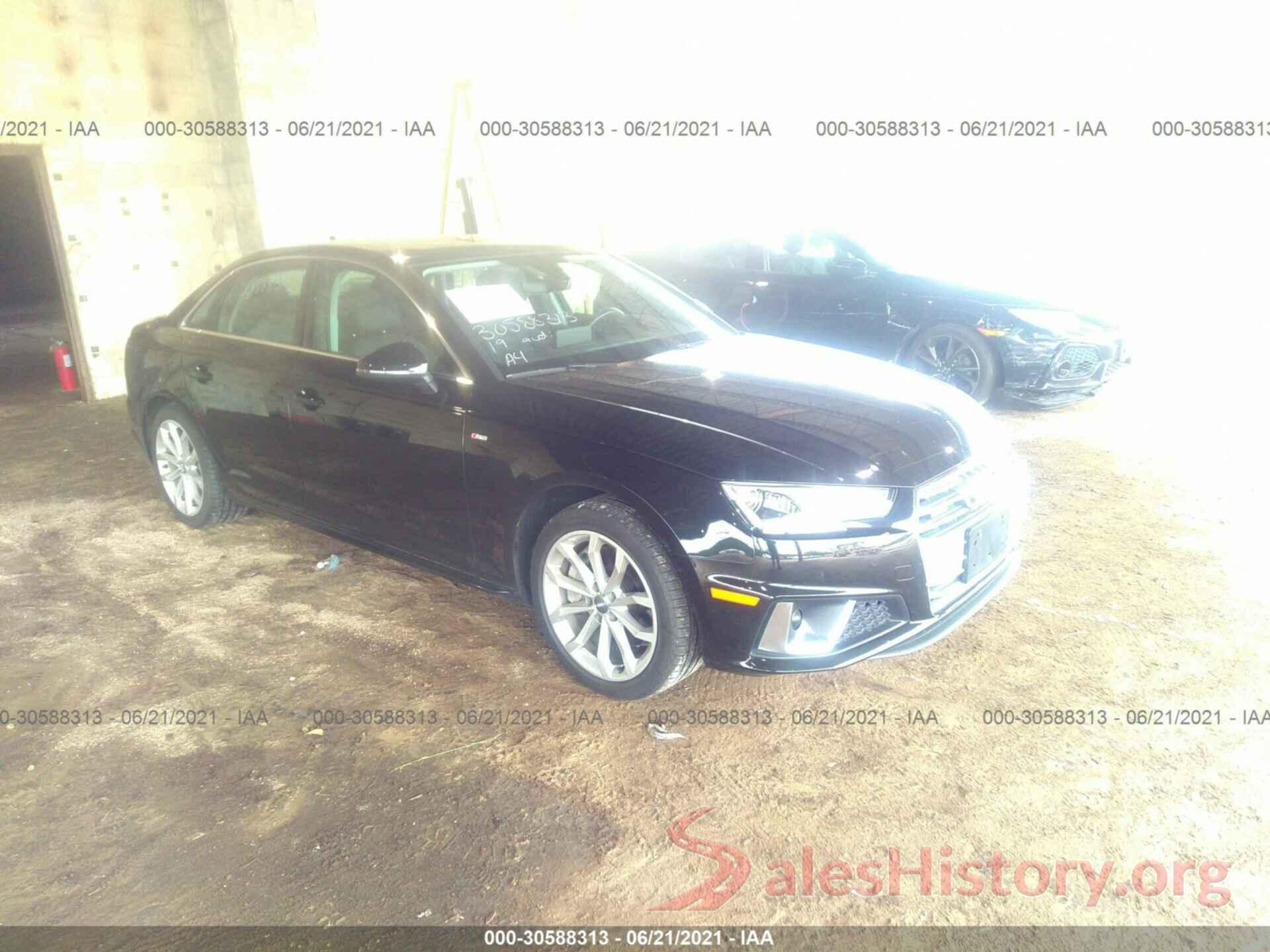 WAUDNAF4XKA047565 2019 AUDI A4