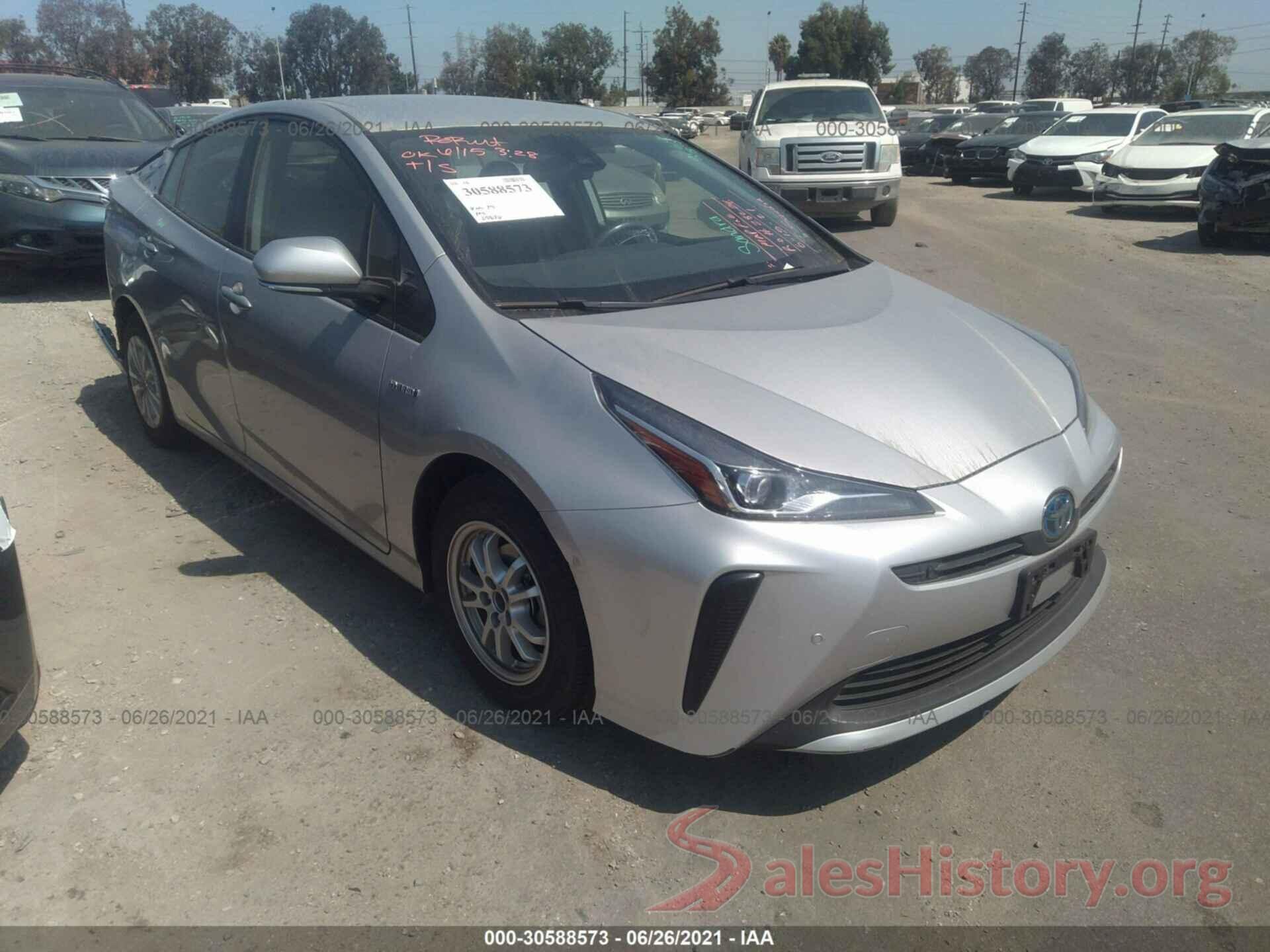 JTDKARFU1K3083556 2019 TOYOTA PRIUS