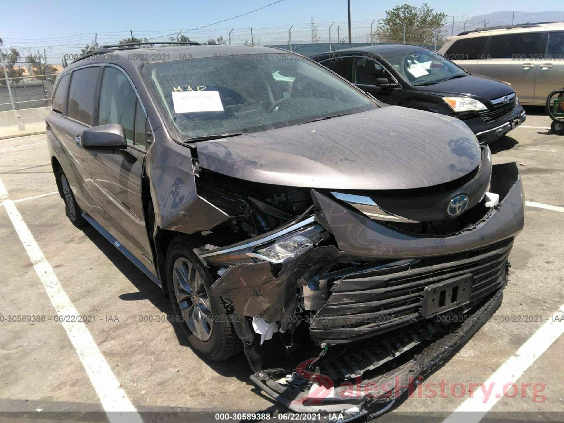 5TDJSKFC7MS022110 2021 TOYOTA SIENNA