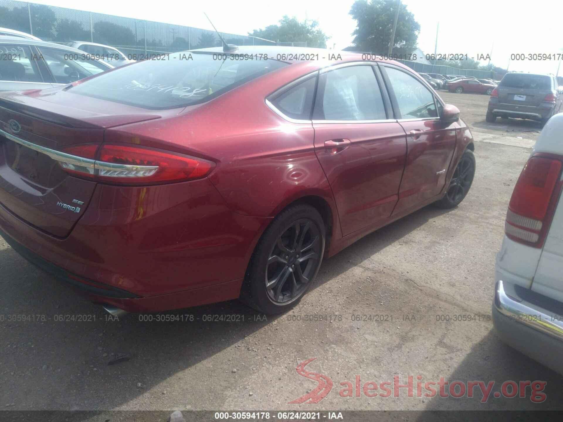 3FA6P0LU7JR120258 2018 FORD FUSION HYBRID