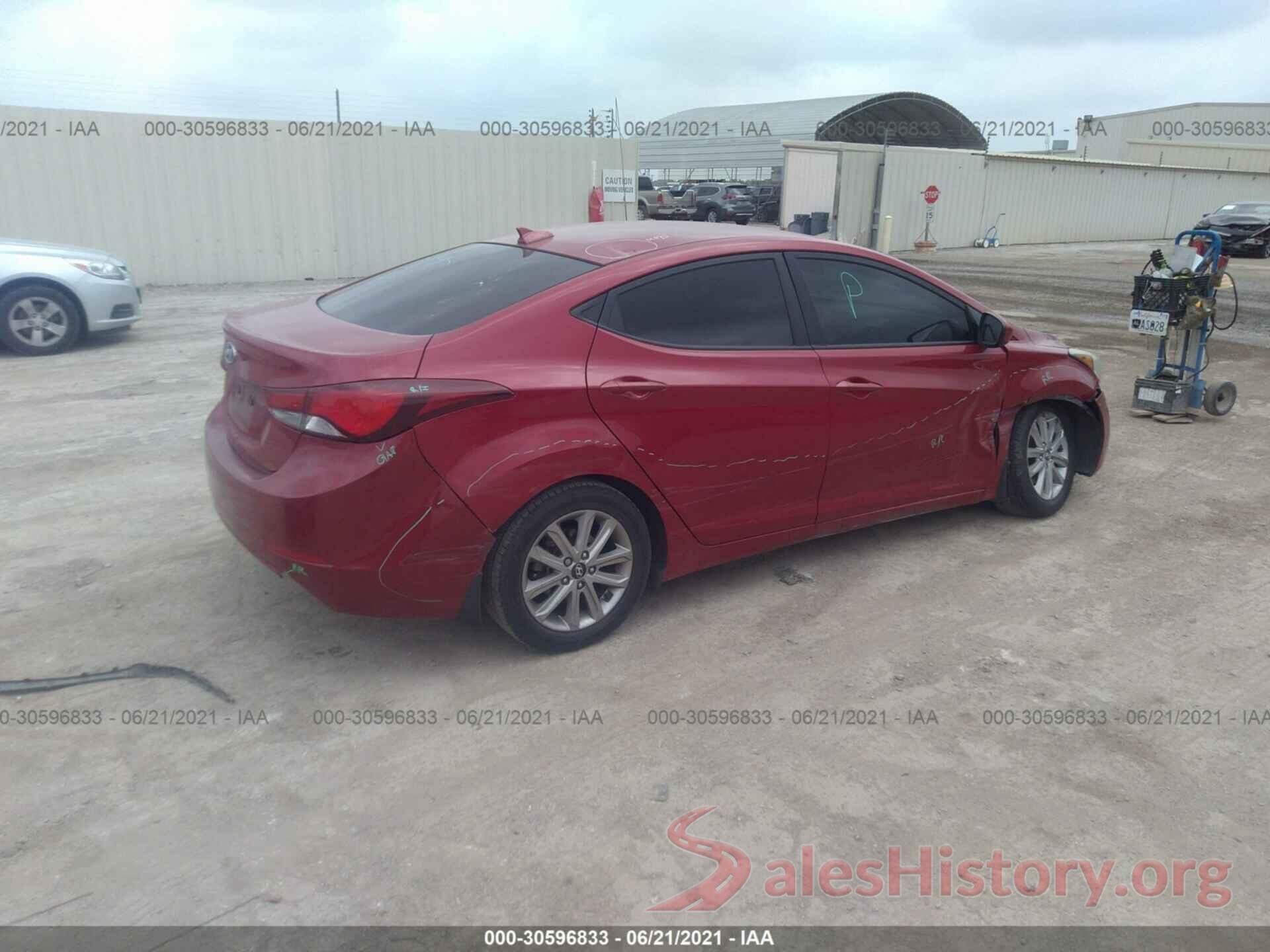 KMHDH4AE6GU543668 2016 HYUNDAI ELANTRA