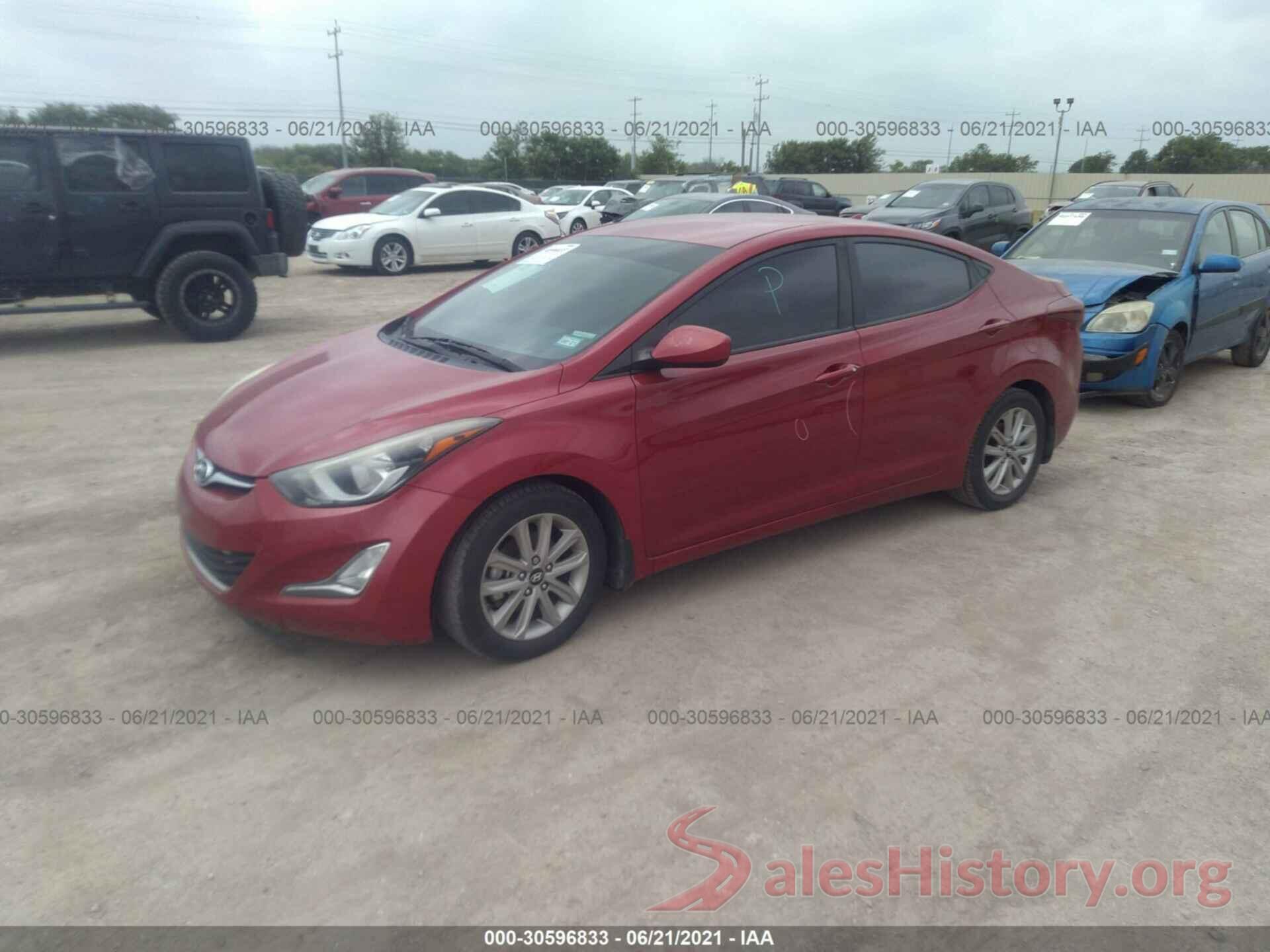 KMHDH4AE6GU543668 2016 HYUNDAI ELANTRA